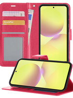 LUQ LUQ Samsung Galaxy A36 Hoesje Bookcase - Donkerroze