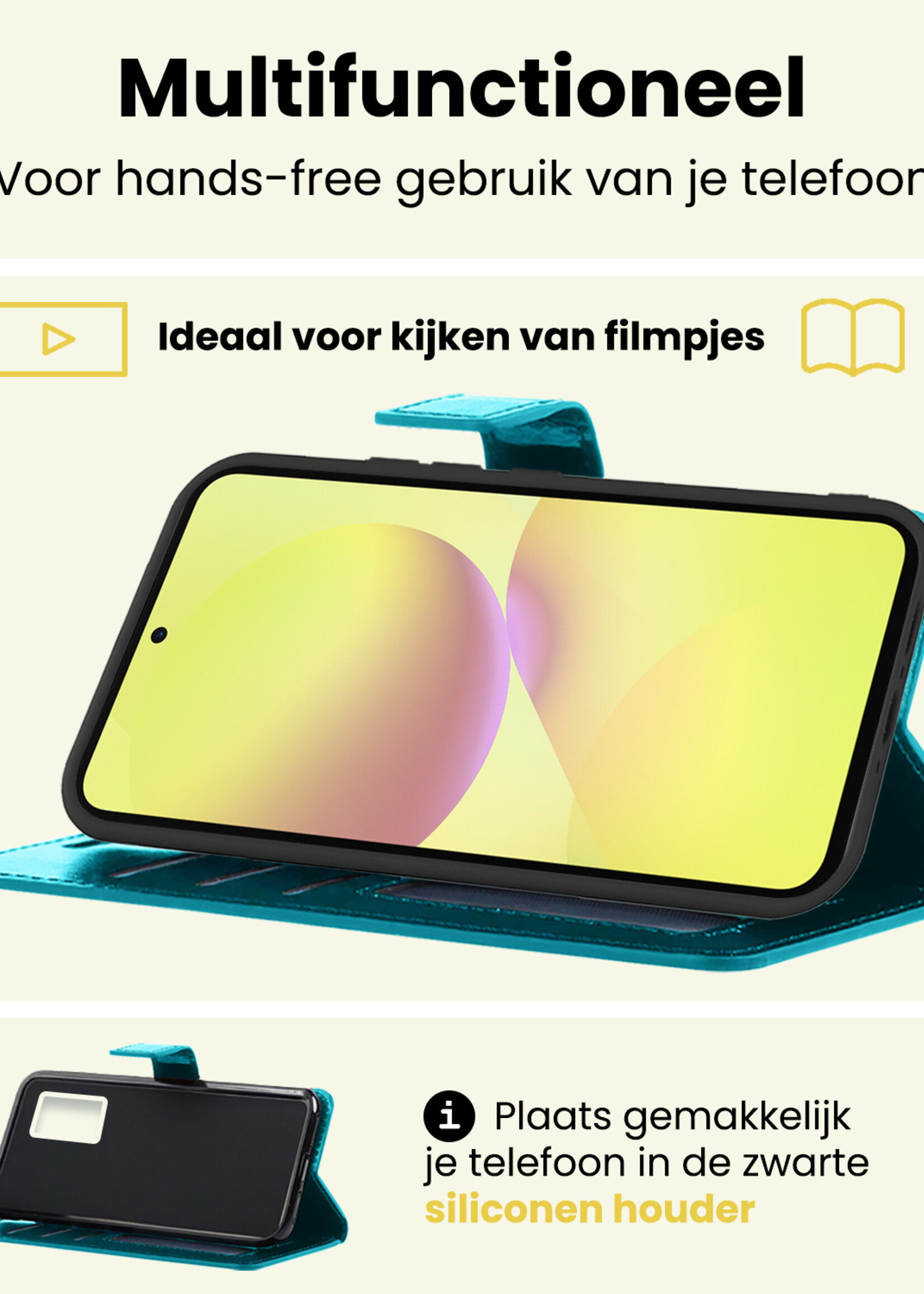 LUQ LUQ Samsung Galaxy A36 Hoesje Bookcase - Turquoise