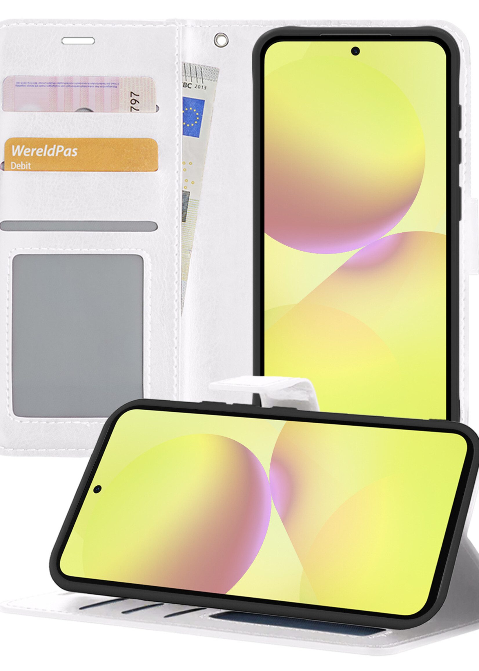 LUQ LUQ Samsung Galaxy A36 Hoesje Bookcase - Wit