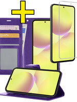LUQ LUQ Samsung Galaxy A36 Hoesje Bookcase Met Screenprotector - Paars