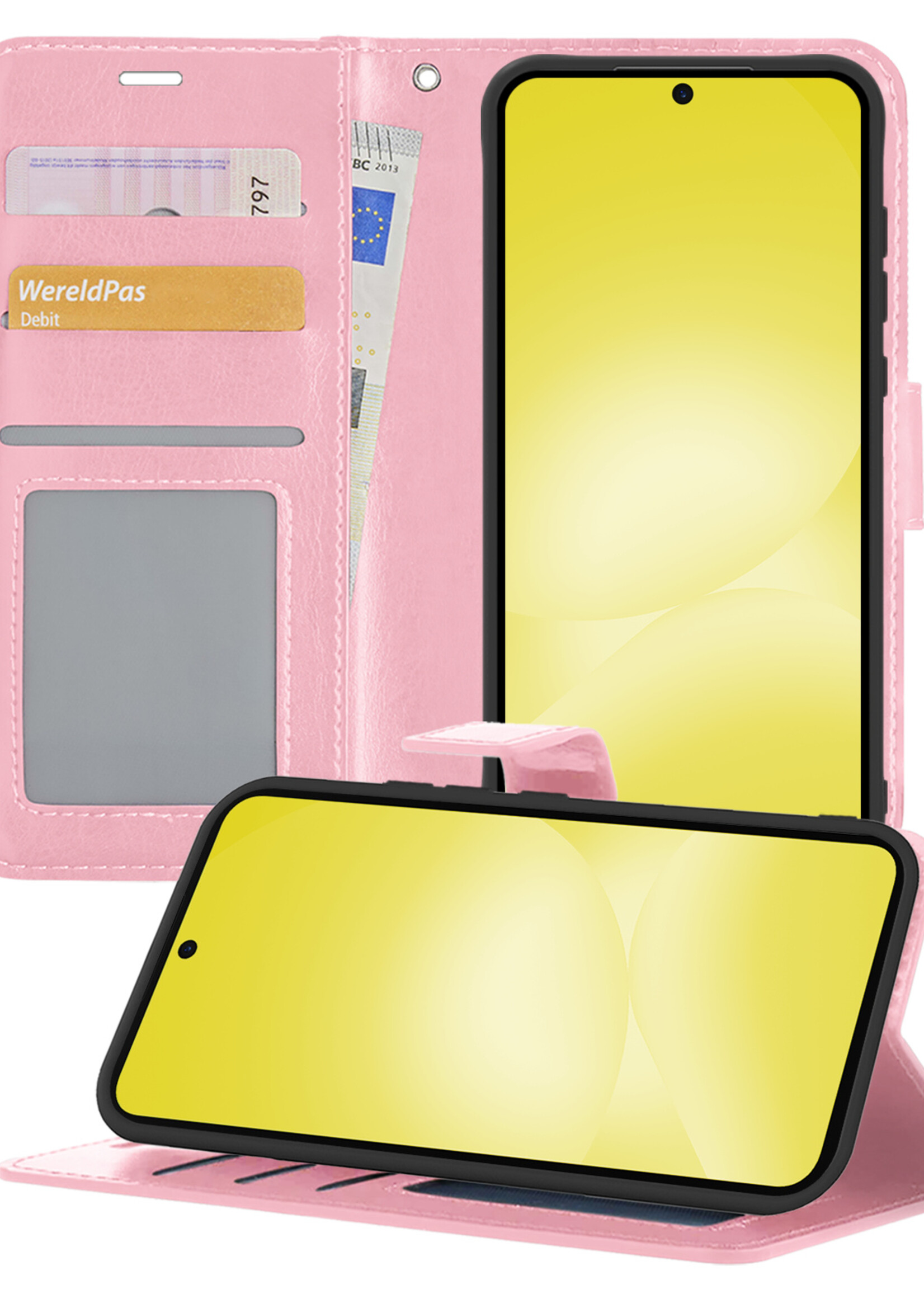 LUQ LUQ Samsung Galaxy A56 Hoesje Bookcase - Lichtroze