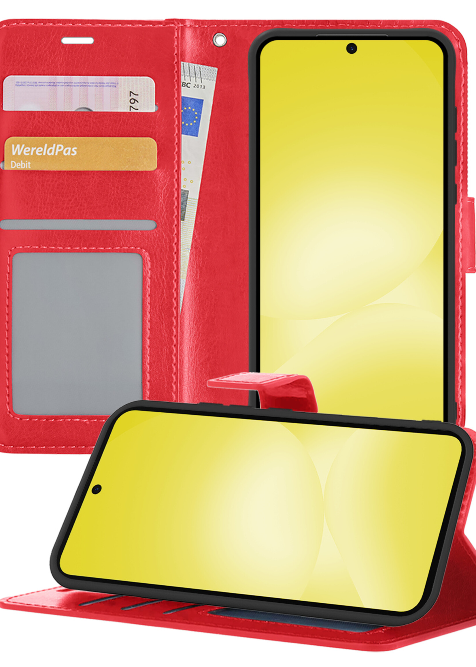 LUQ LUQ Samsung Galaxy A56 Hoesje Bookcase - Rood