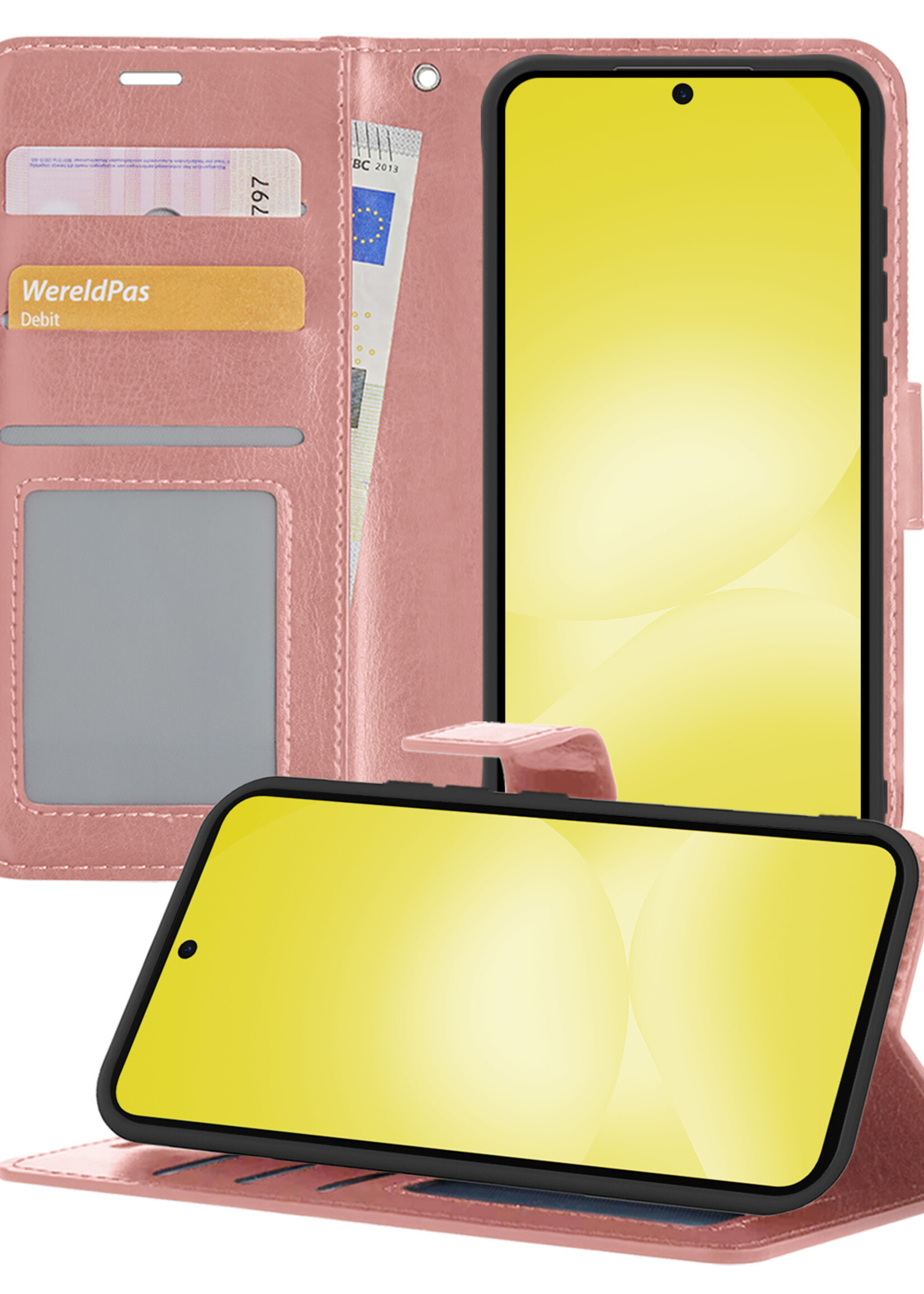 LUQ LUQ Samsung Galaxy A56 Hoesje Bookcase - Rose Goud