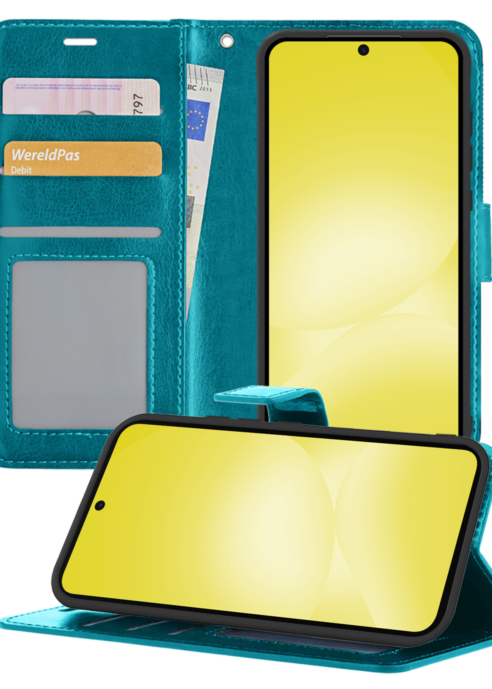 LUQ LUQ Samsung Galaxy A56 Hoesje Bookcase - Turquoise