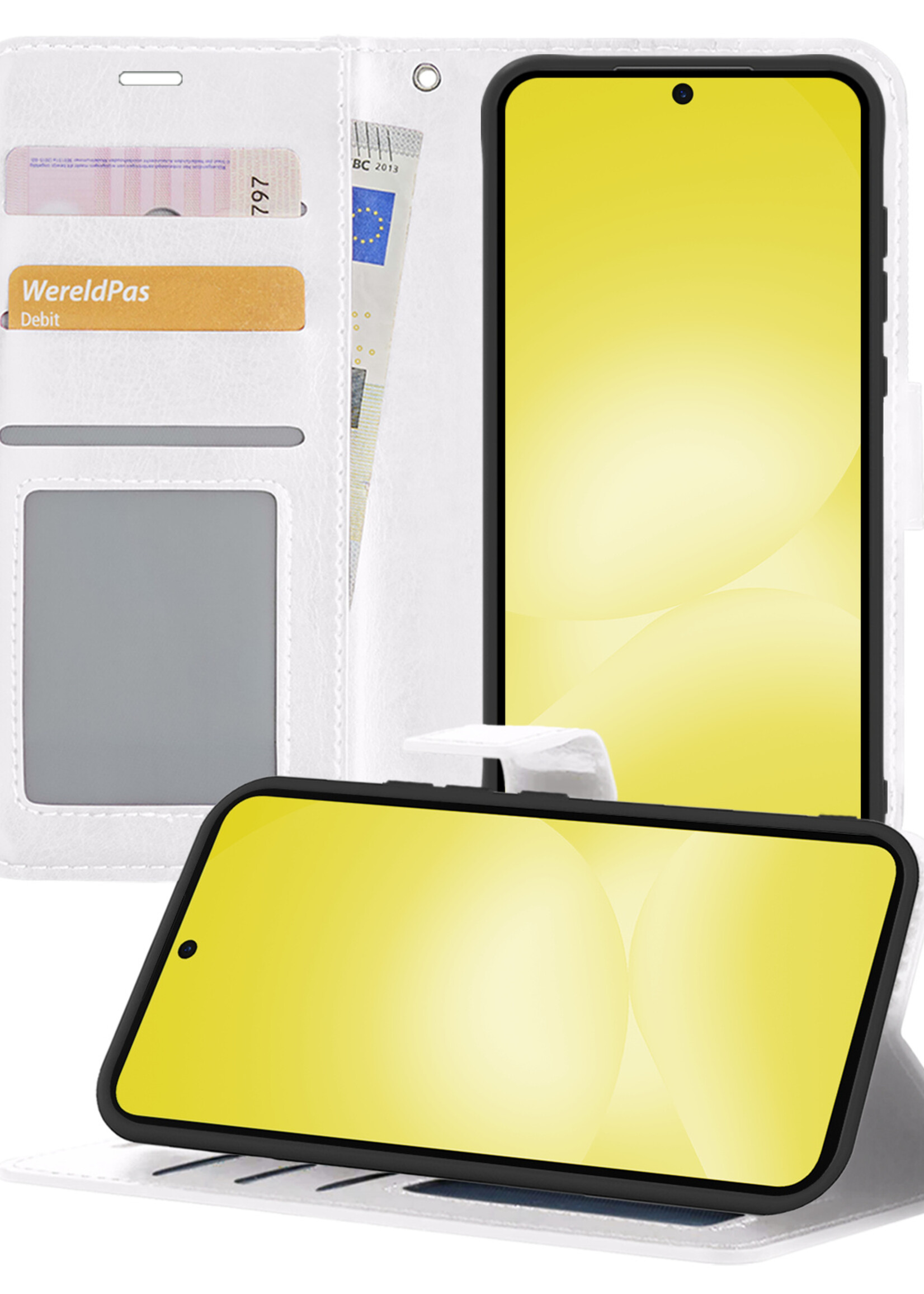 LUQ LUQ Samsung Galaxy A56 Hoesje Bookcase - Wit