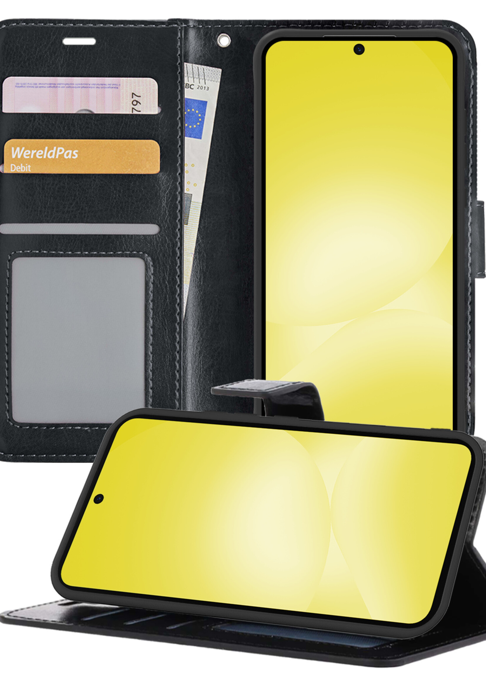 LUQ LUQ Samsung Galaxy A56 Hoesje Bookcase - Zwart