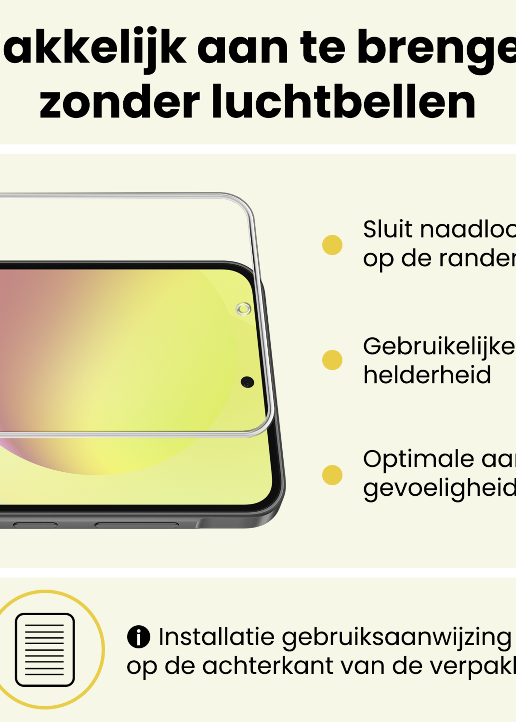 LUQ LUQ Samsung Galaxy A36 Hoesje Bookcase Met Screenprotector - Rood