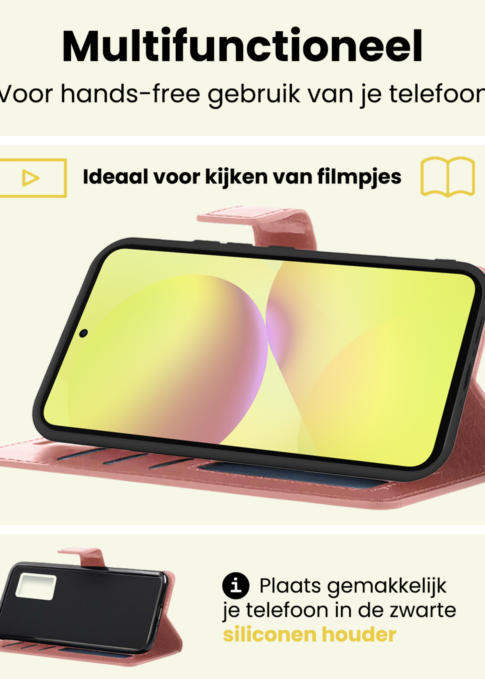 LUQ LUQ Samsung Galaxy A36 Hoesje Bookcase - Rose Goud