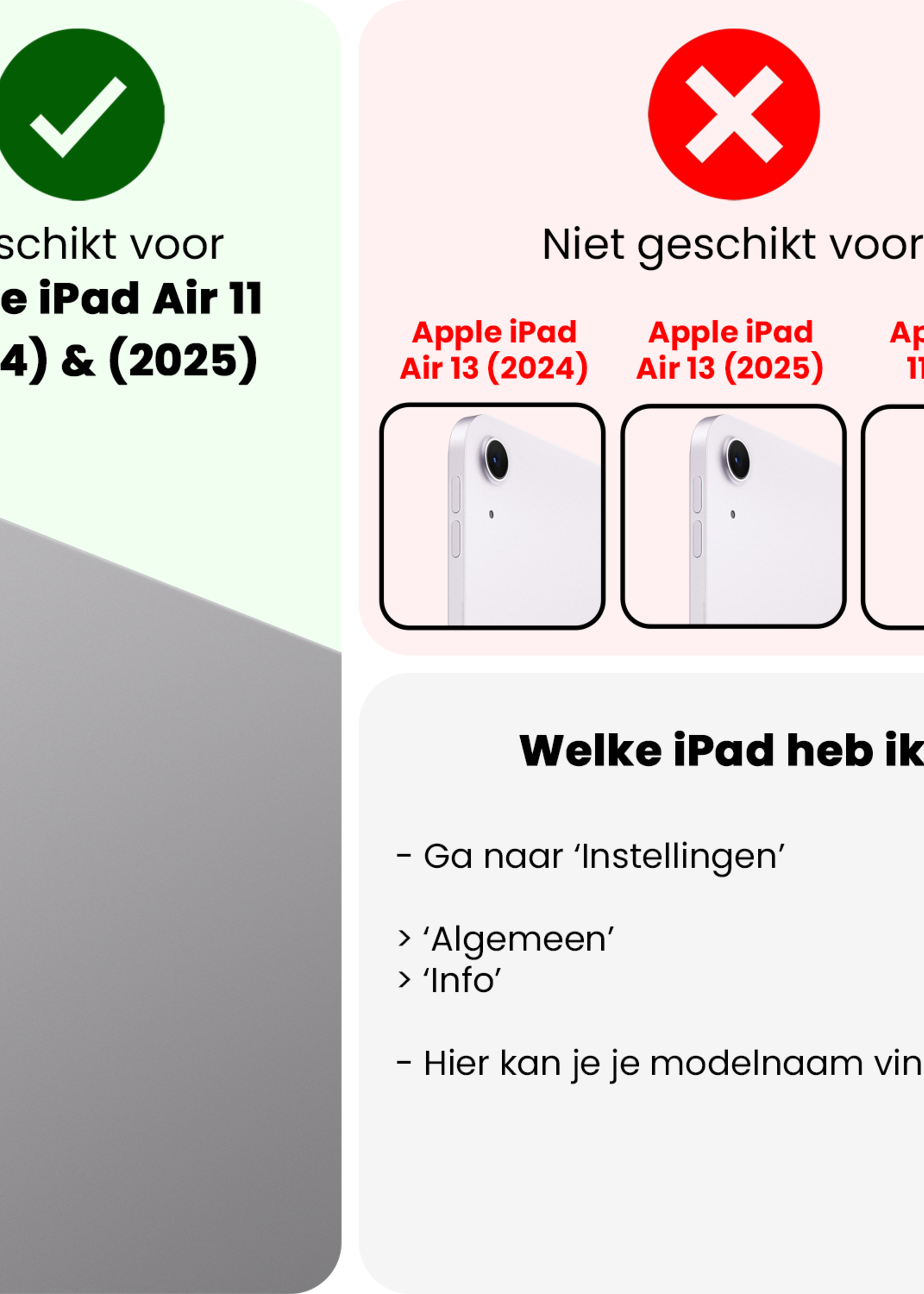 LUQ Screenprotector Geschikt voor iPad Air 6 (11 inch) Screenprotector Bescherm Glas Tempered Glass Screen Protector - 3 Stuks