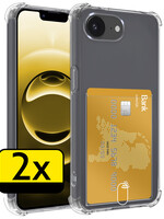 LUQ LUQ iPhone 16E Hoesje Pashouder - 2 PACK