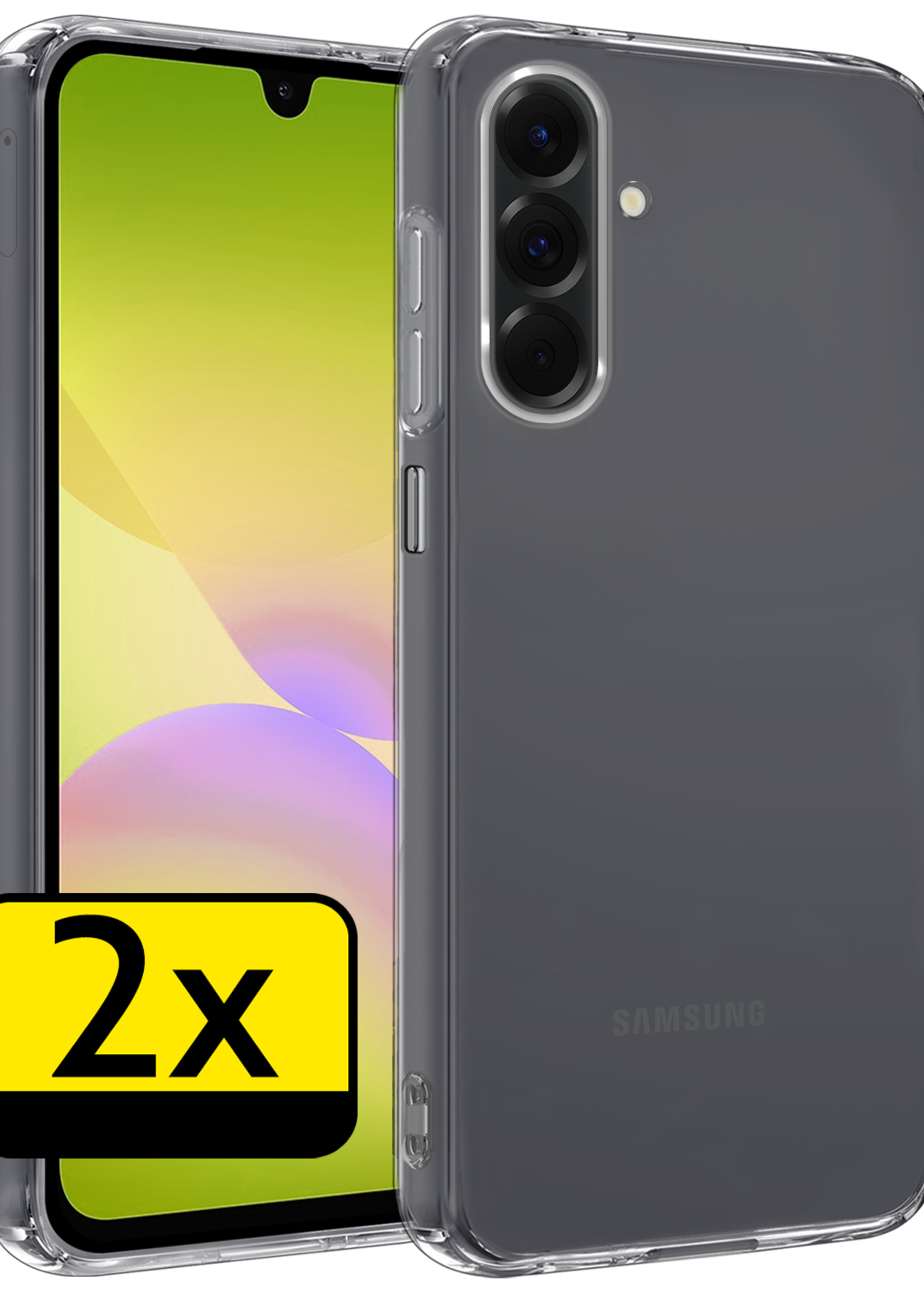 LUQ LUQ Samsung Galaxy A26 Hoesje Siliconen - Transparant - 2 PACK