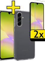 LUQ LUQ Samsung Galaxy A26 Hoesje Siliconen Met 2x Screenprotector - Transparant