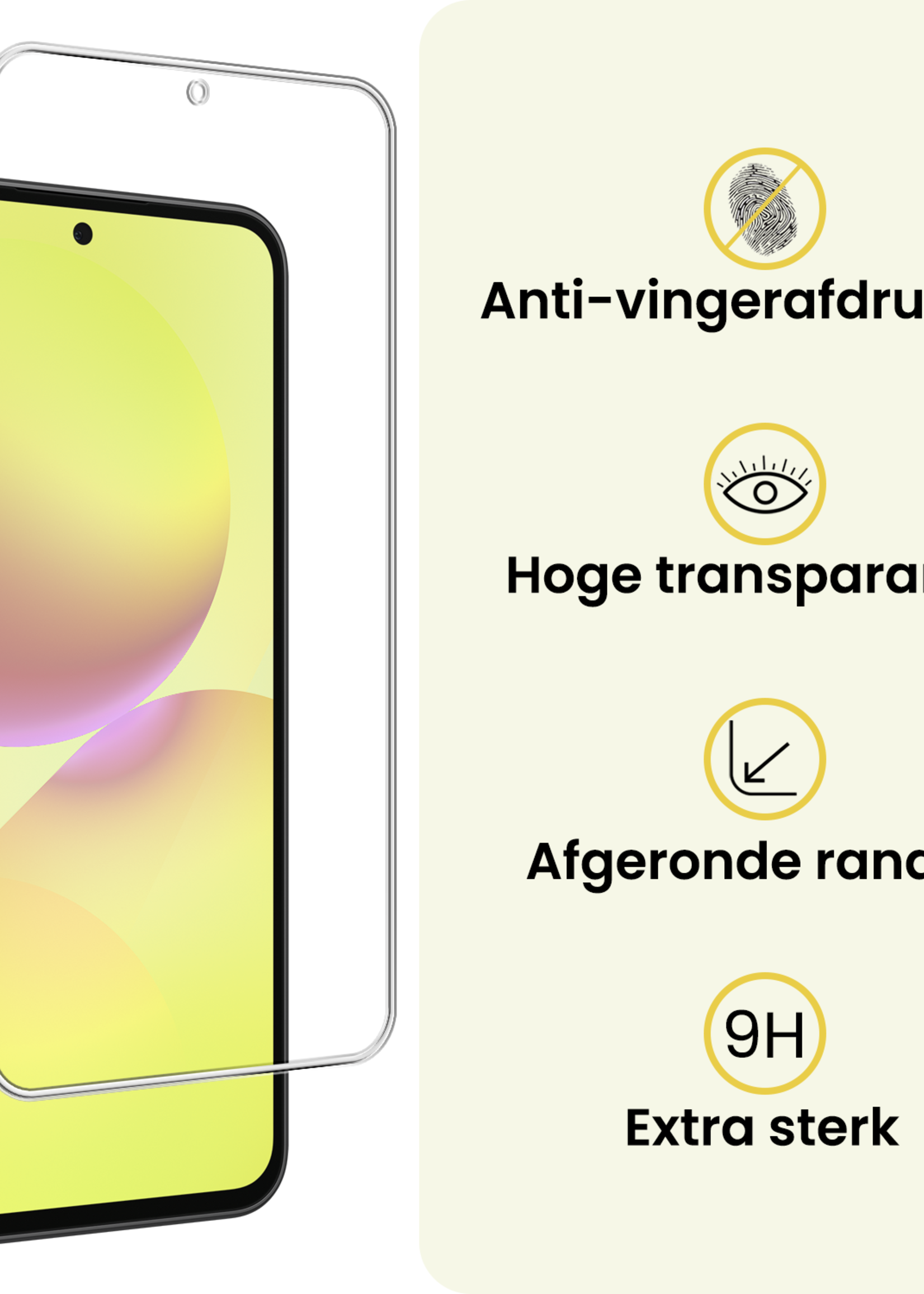 LUQ LUQ Samsung Galaxy A36 Hoesje Siliconen Met Screenprotector - Transparant