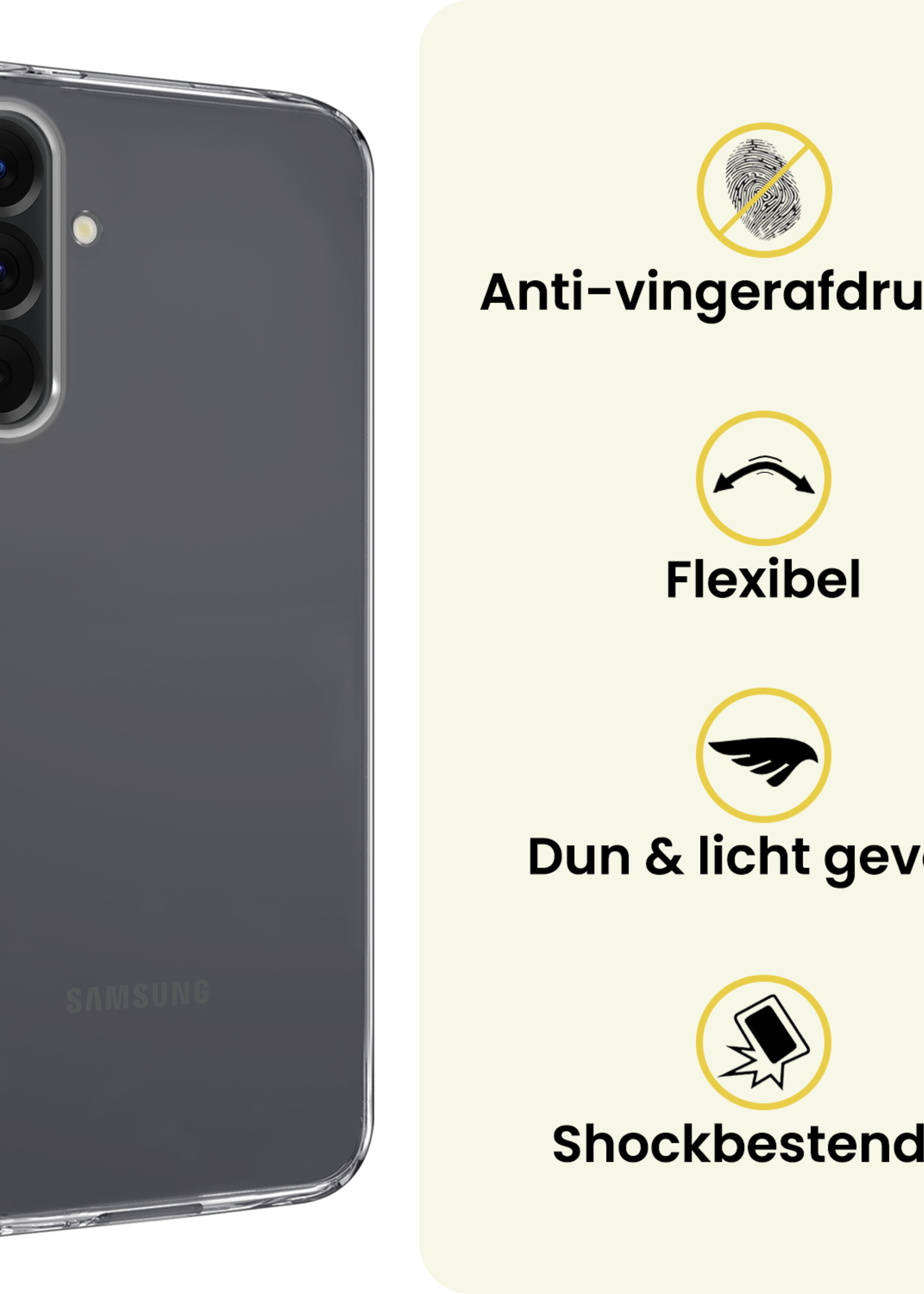 LUQ LUQ Samsung Galaxy A56 Hoesje Siliconen - Transparant