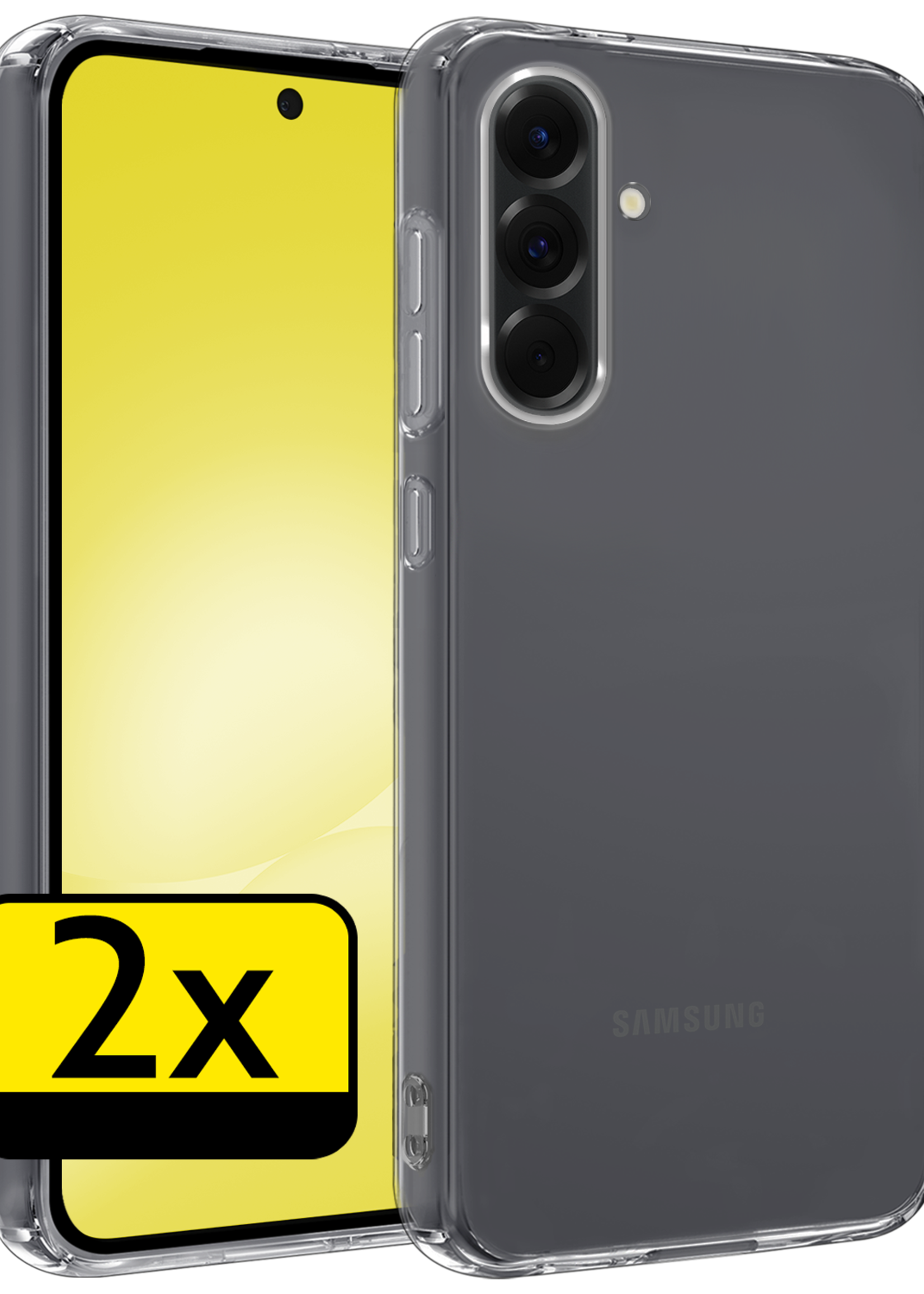 LUQ LUQ Samsung Galaxy A56 Hoesje Siliconen - Transparant - 2 PACK