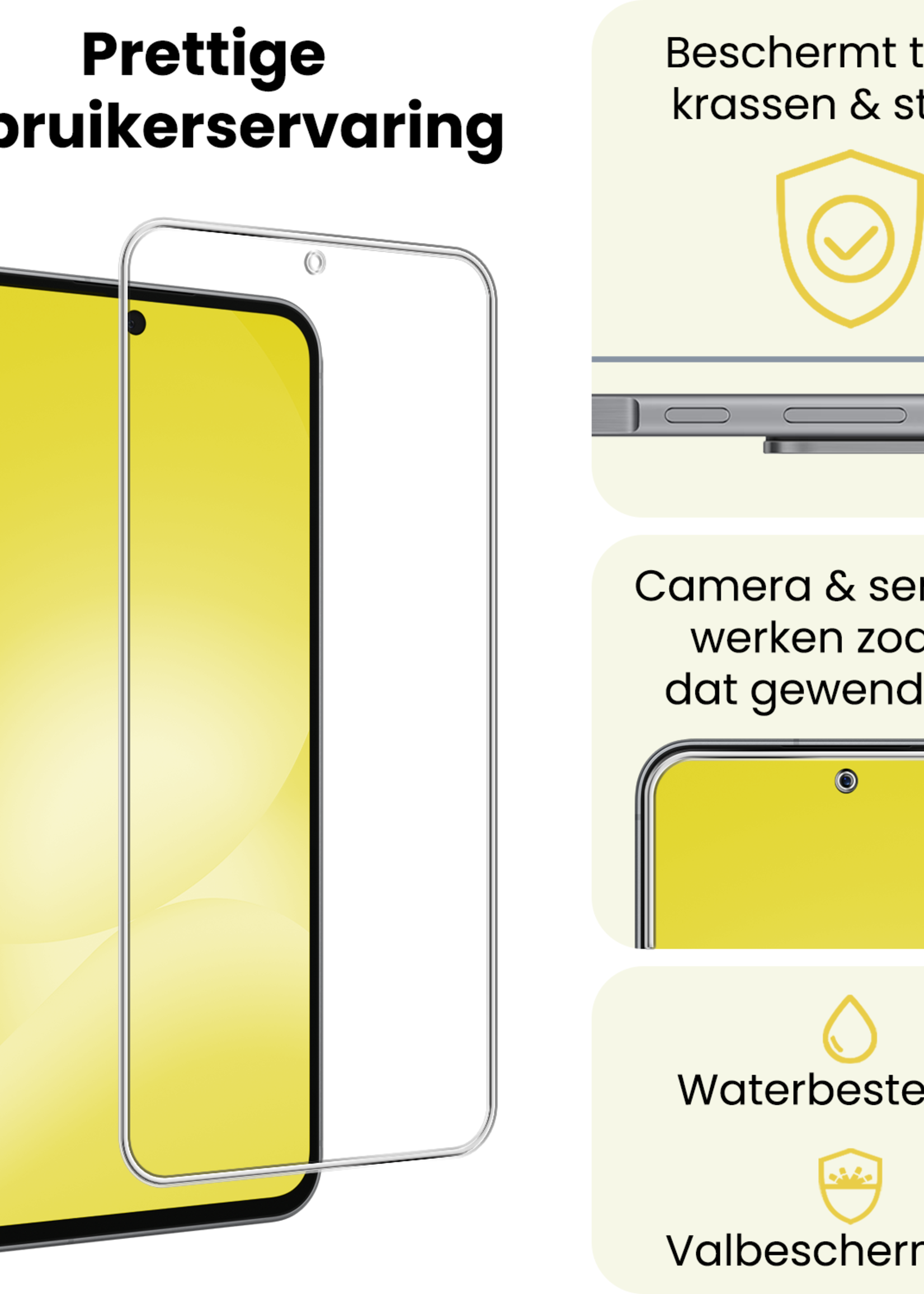 LUQ LUQ Samsung Galaxy A56 Hoesje Siliconen Met Screenprotector - Transparant