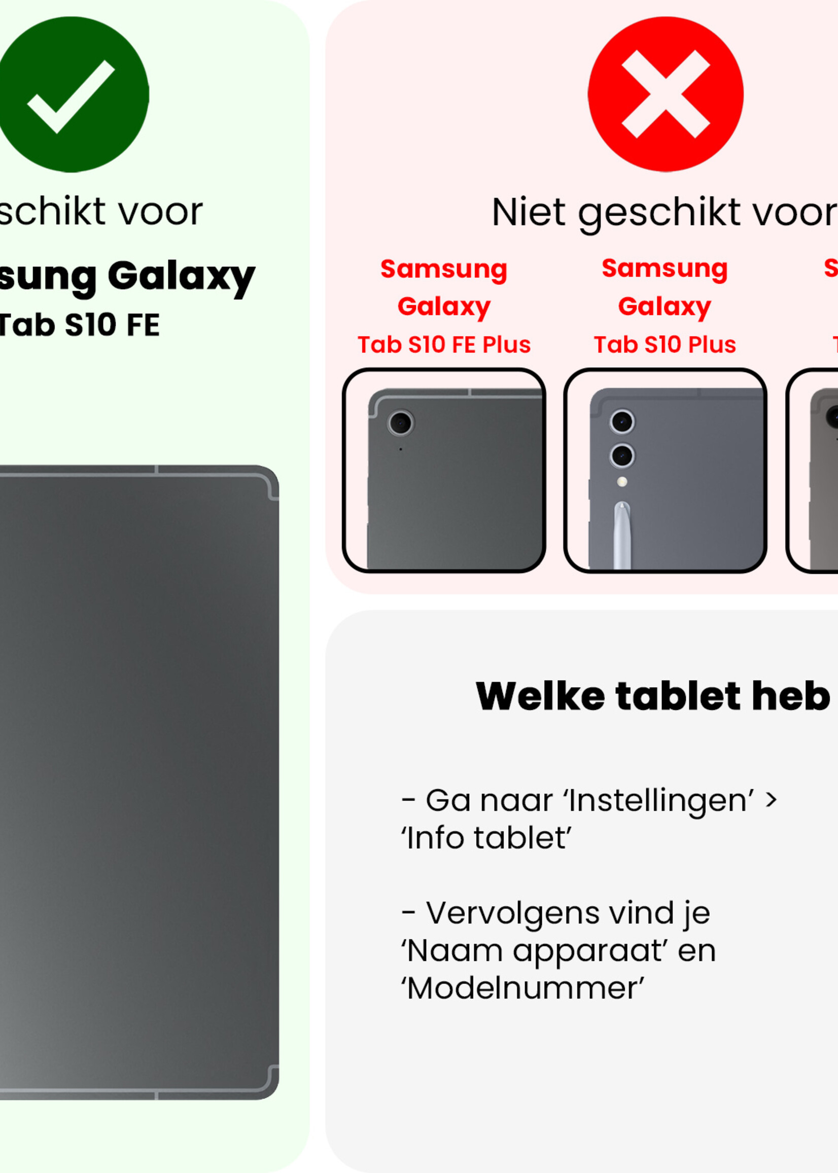 LUQ LUQ Samsung Galaxy Tab S10 FE Hoesje Met Uitsparing S Pen - Zwart
