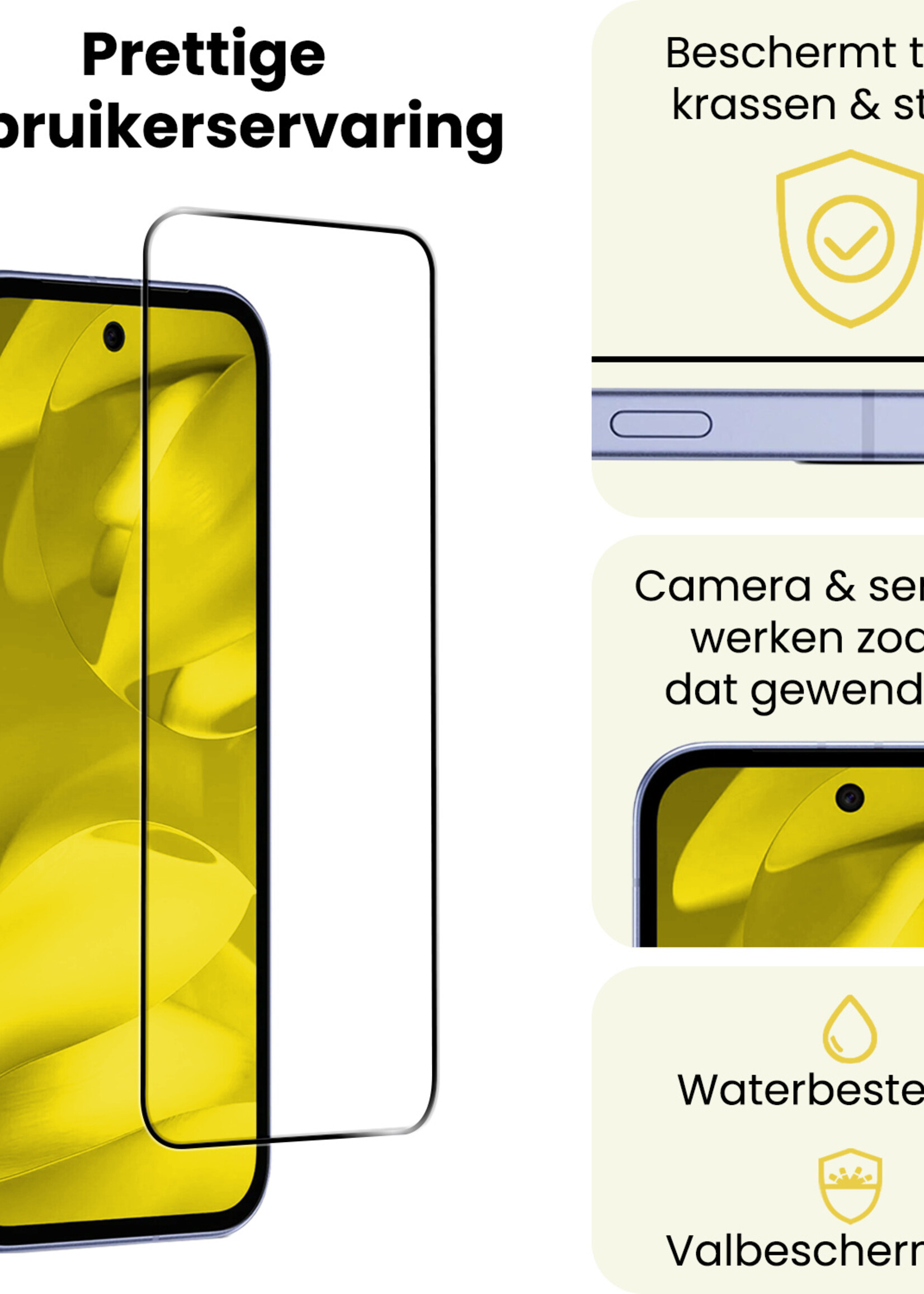 LUQ LUQ Google Pixel 9a Screenprotector Glas Full Cover