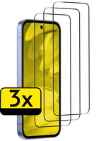 LUQ LUQ Google Pixel 9a Screenprotector Glas Full Cover - 3 PACK