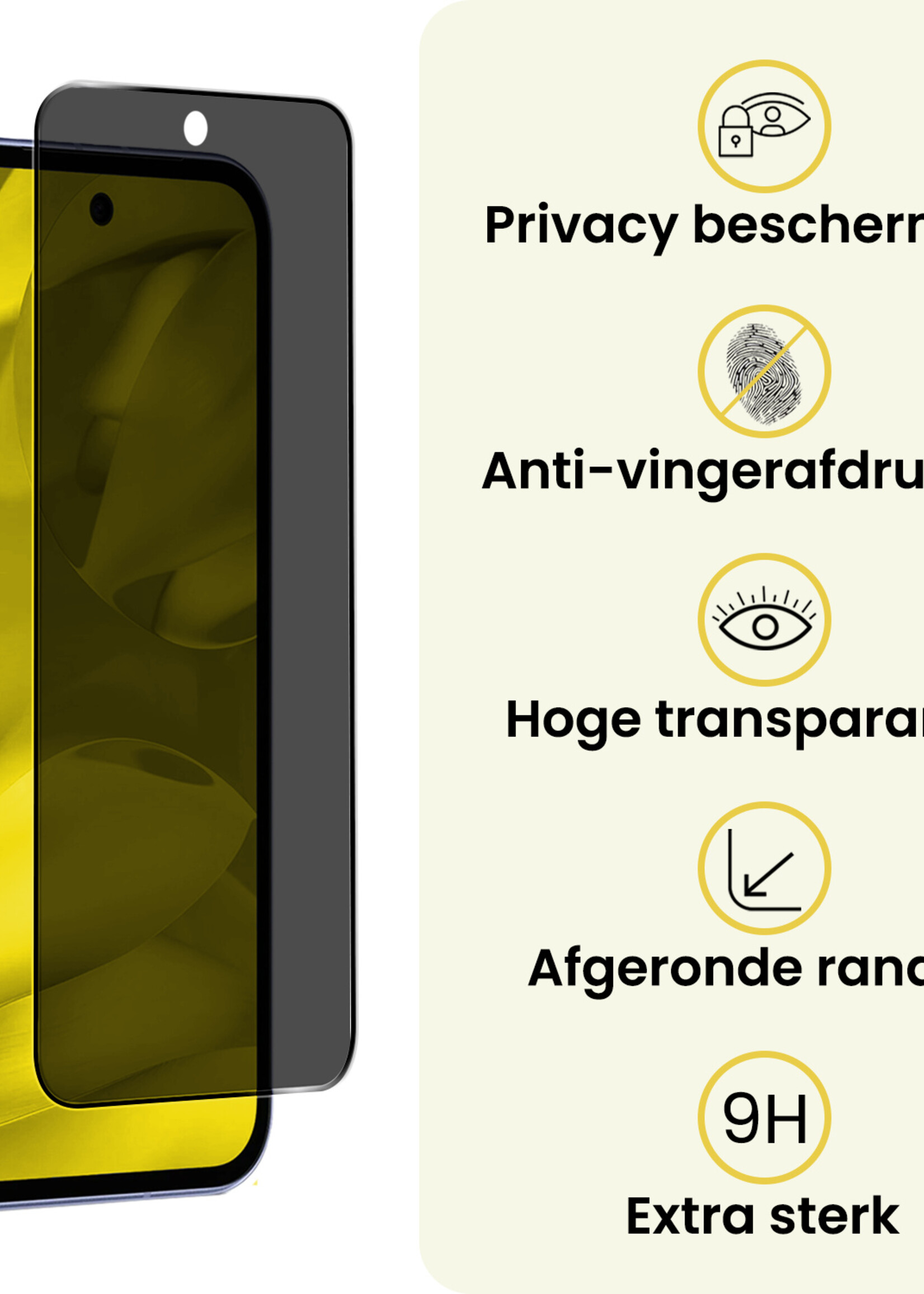 LUQ LUQ Google Pixel 9a Screenprotector Glas Privacy