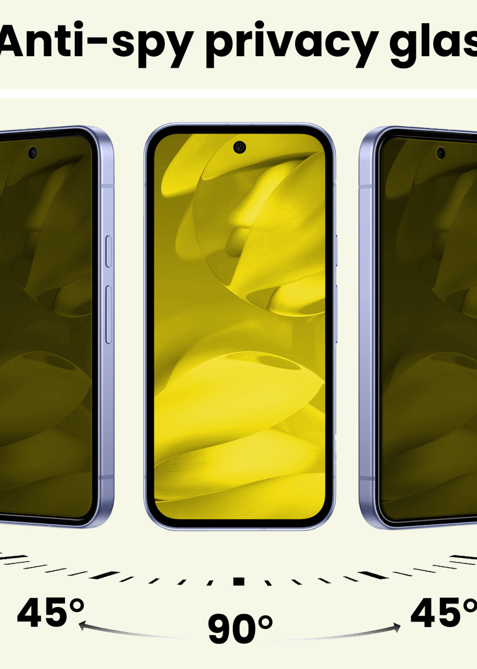 LUQ LUQ Google Pixel 9a Screenprotector Glas Privacy - 2 PACK