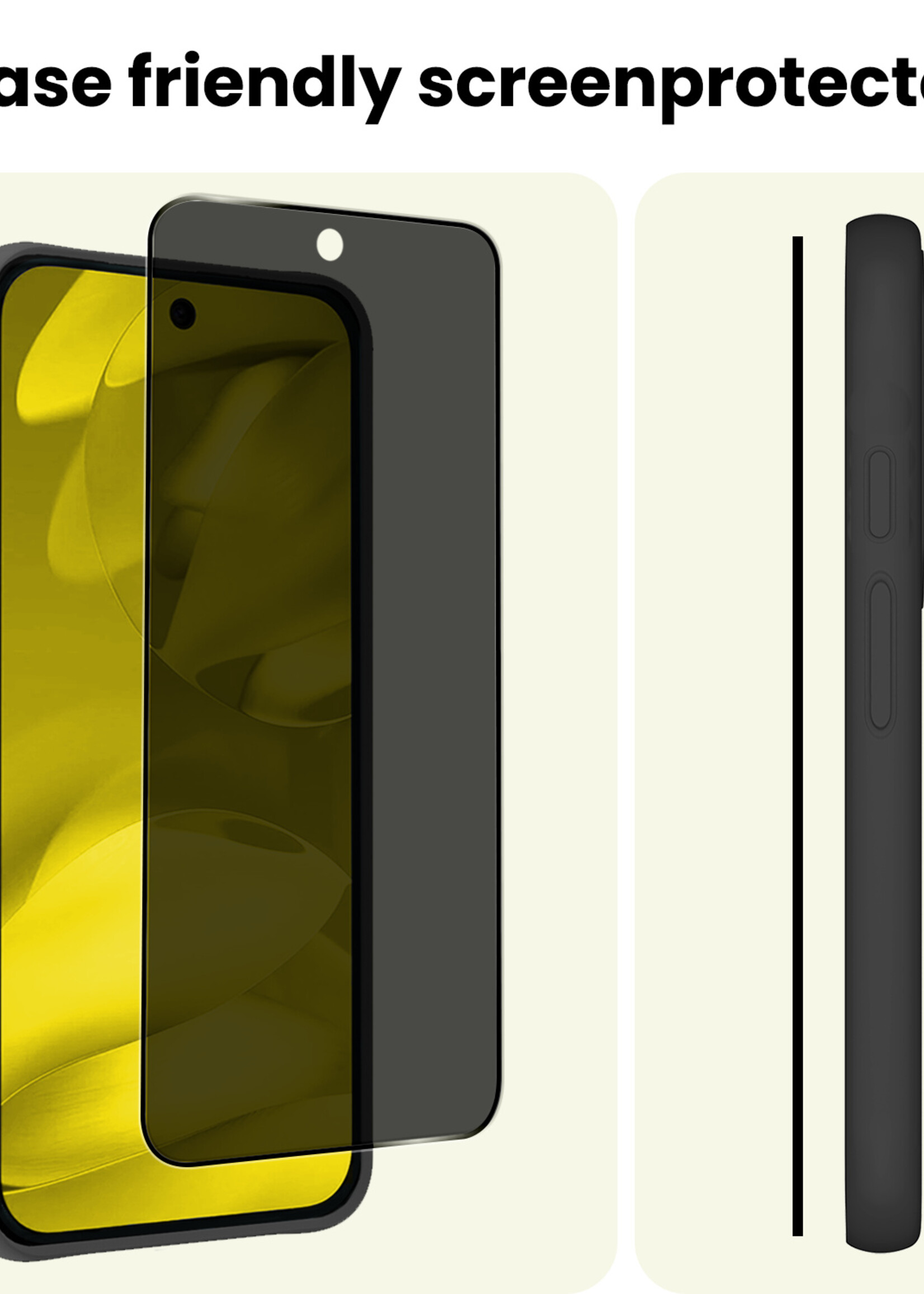 LUQ LUQ Google Pixel 9a Screenprotector Glas Privacy - 2 PACK