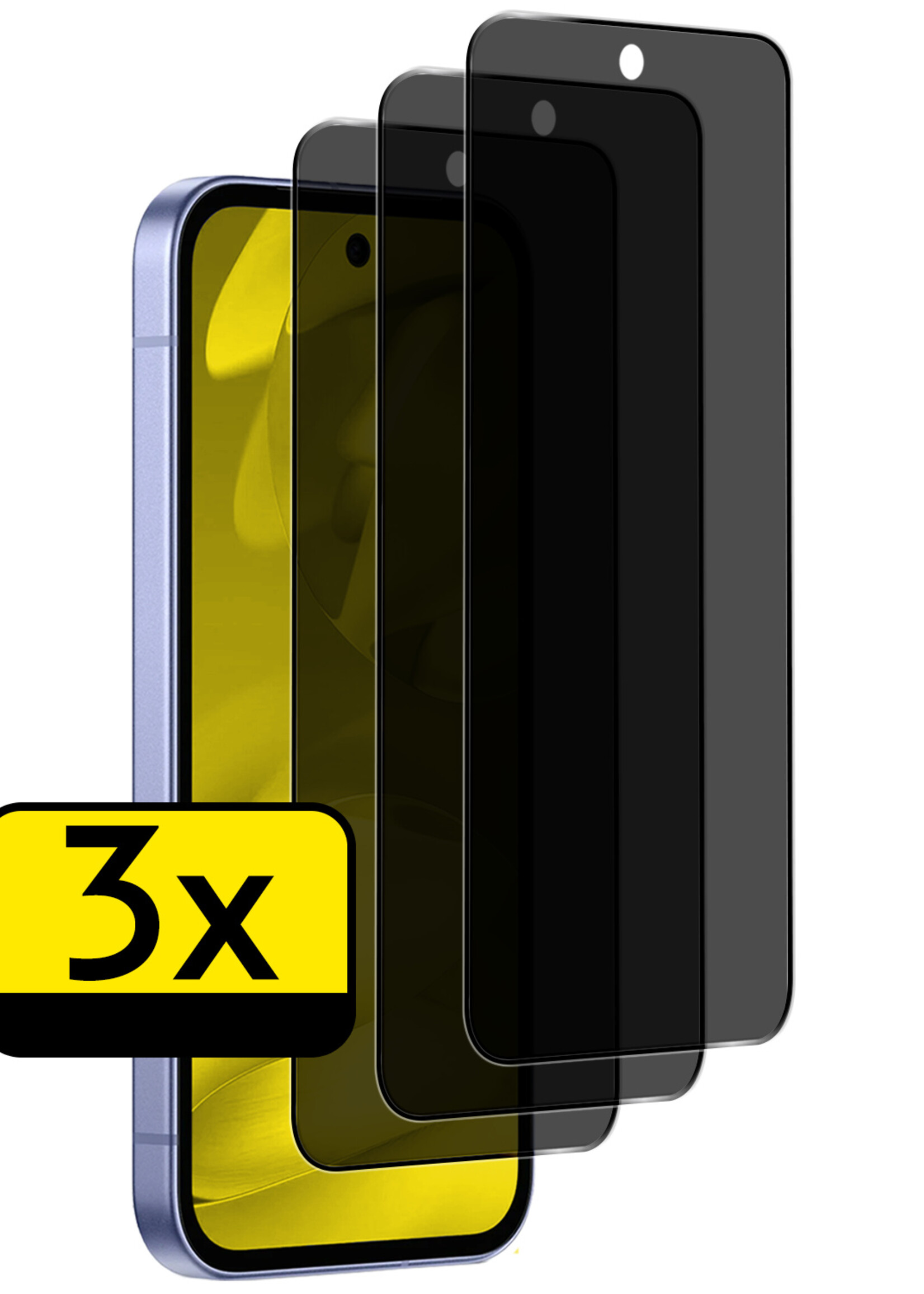 LUQ LUQ Google Pixel 9a Screenprotector Glas Privacy - 3 PACK