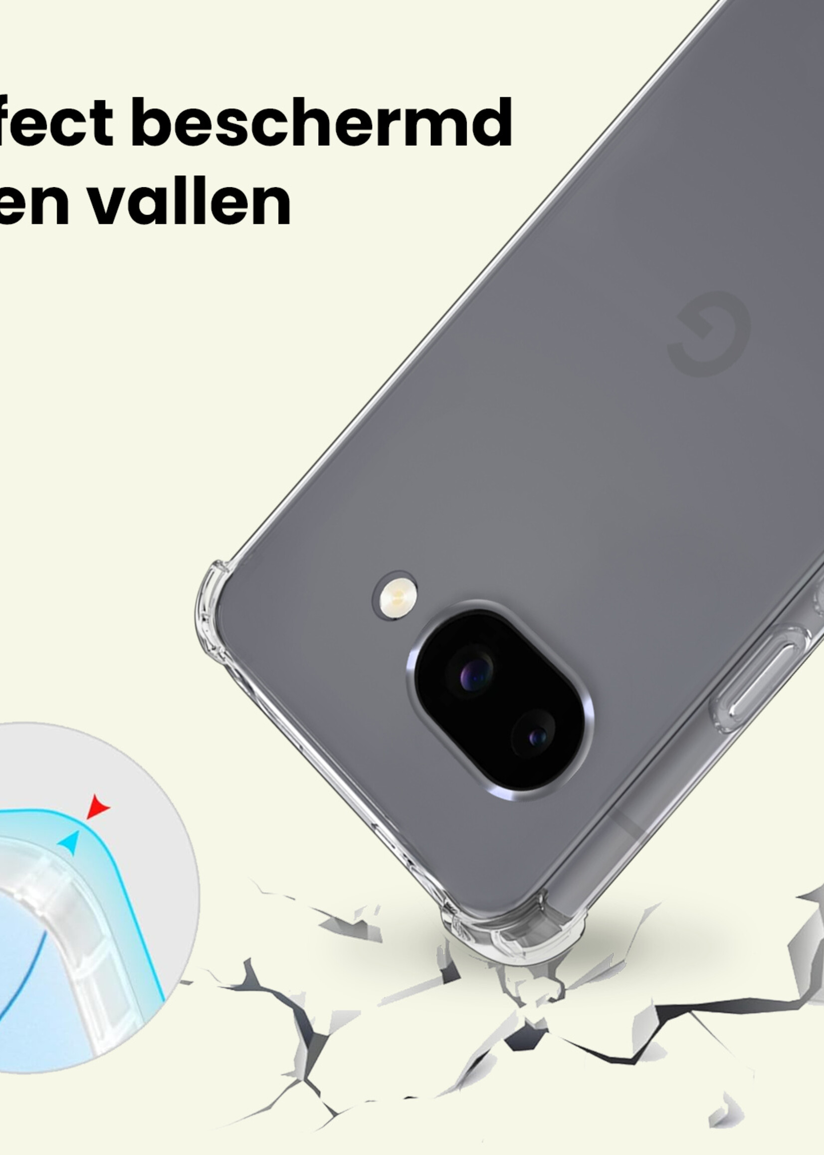 LUQ LUQ Google Pixel 9a Hoesje Shockproof Met Screenprotector