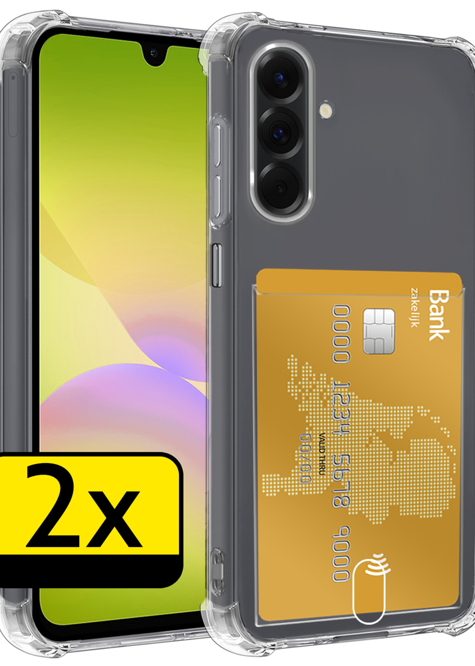 LUQ LUQ Samsung Galaxy A26 Hoesje Pashouder - 2 PACK