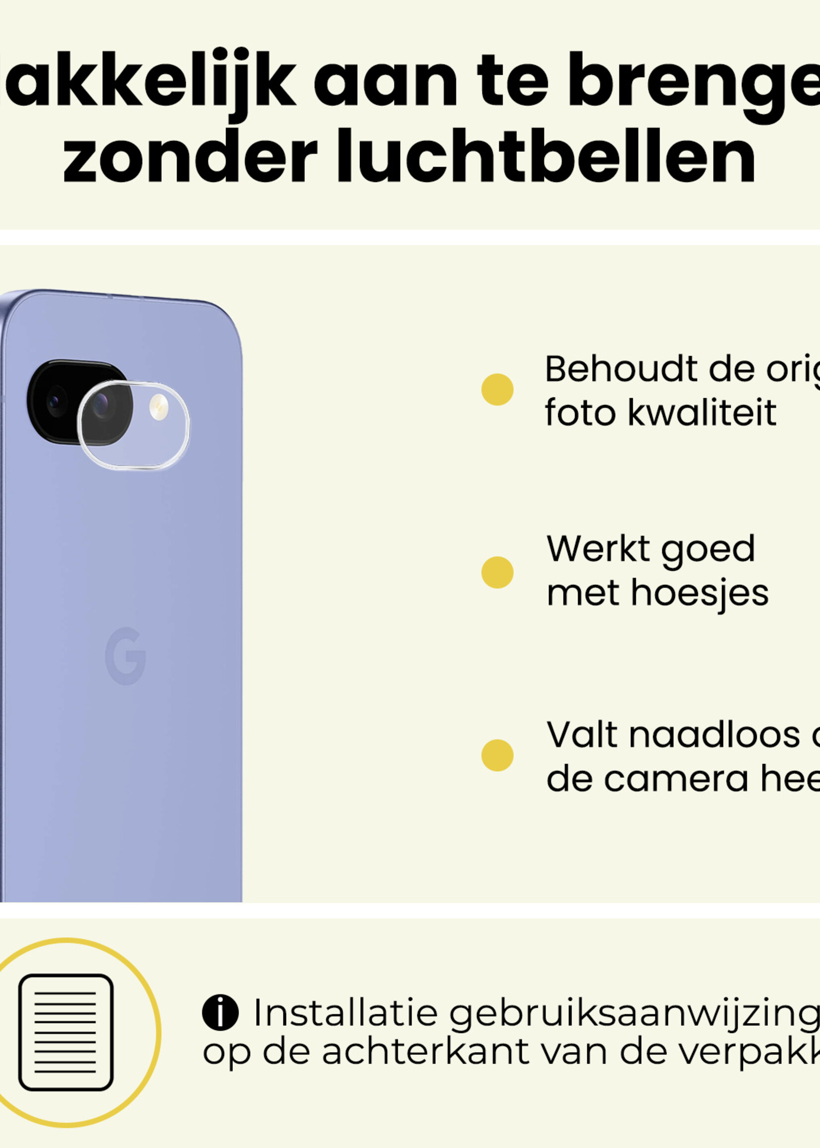 LUQ LUQ Google Pixel 9a Camera Screenprotector - 3 PACK