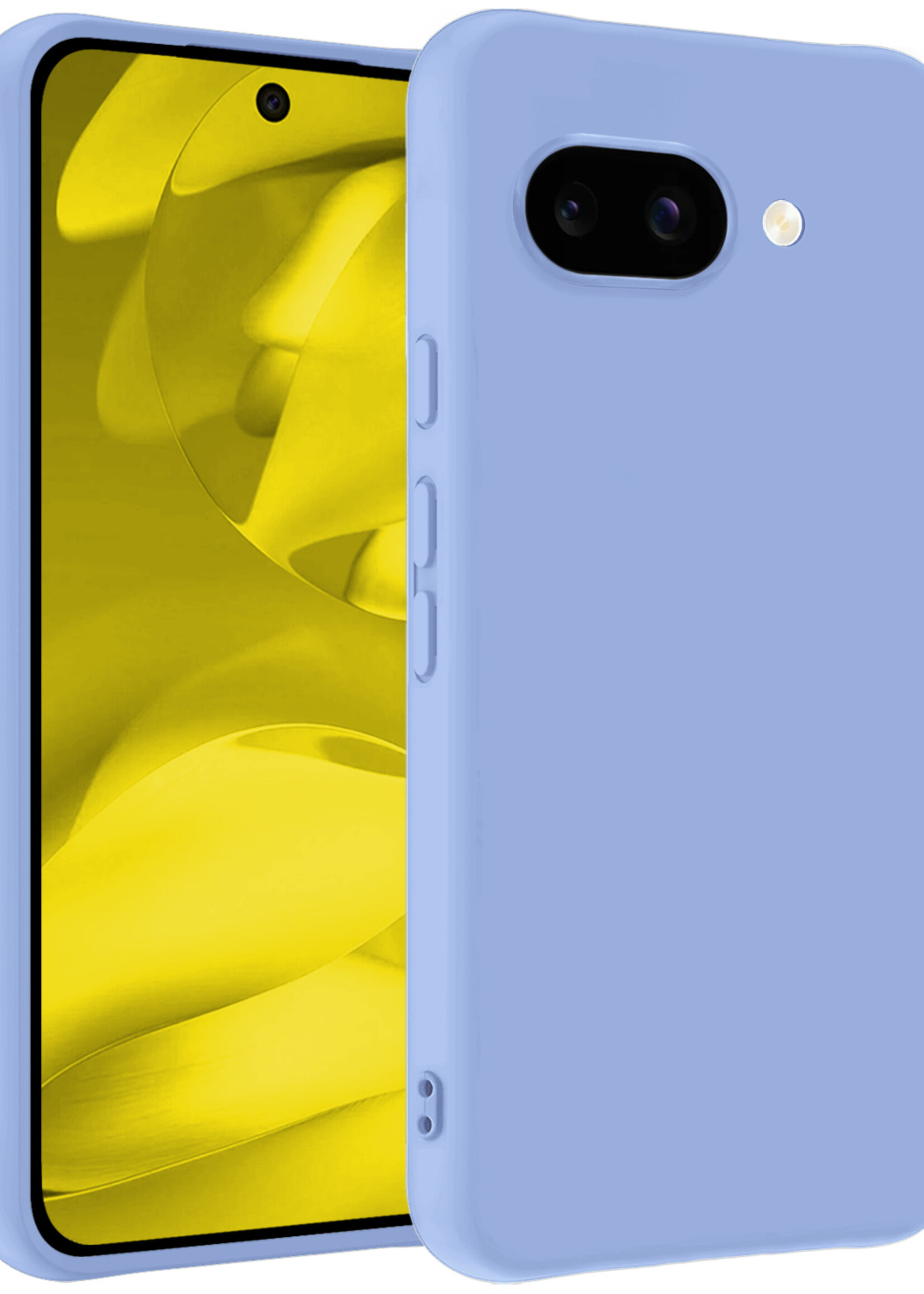 LUQ LUQ Google Pixel 9a Hoesje Siliconen - Lichtblauw
