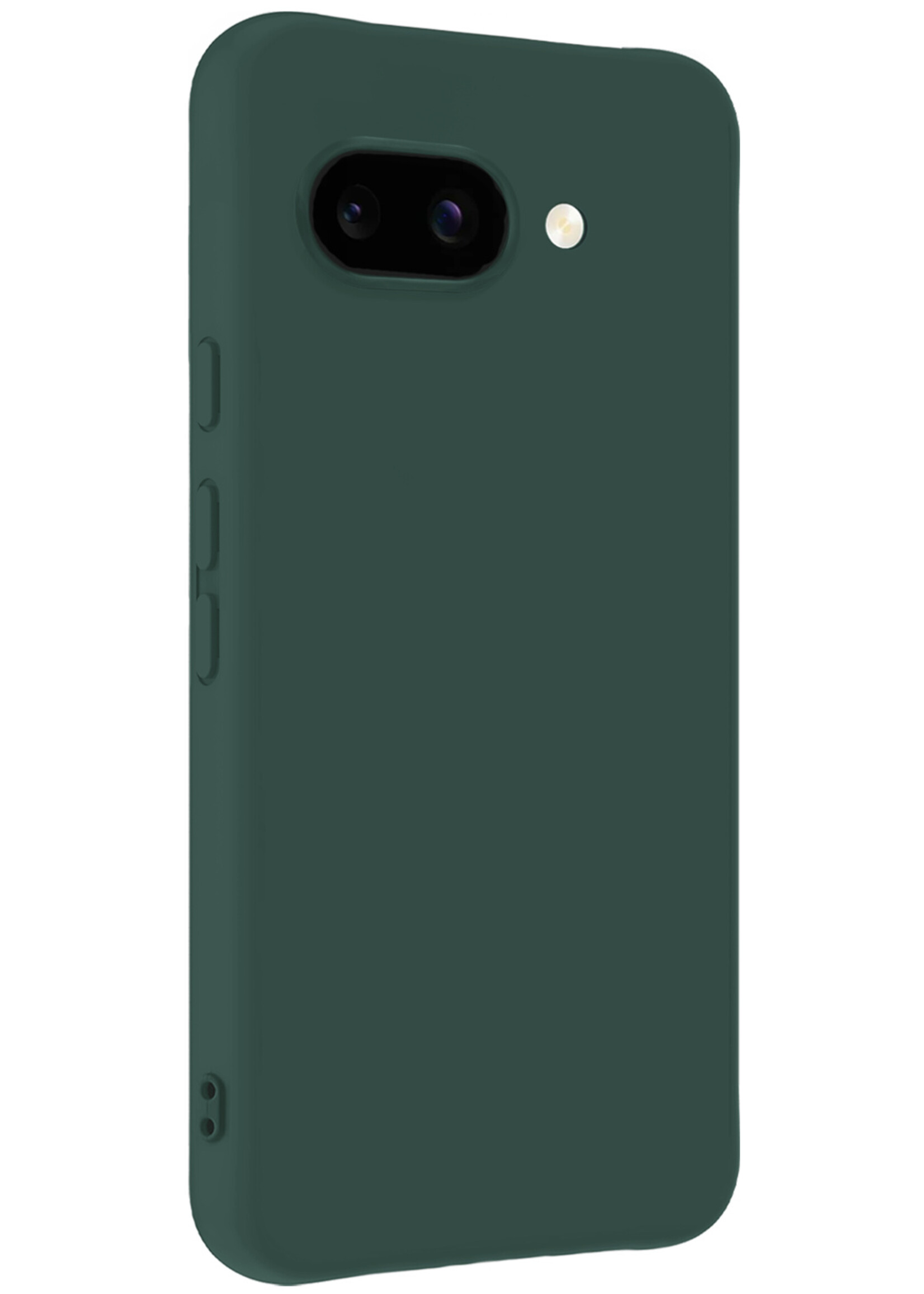 LUQ LUQ Google Pixel 9a Hoesje Siliconen Met Screenprotector - Donkergroen