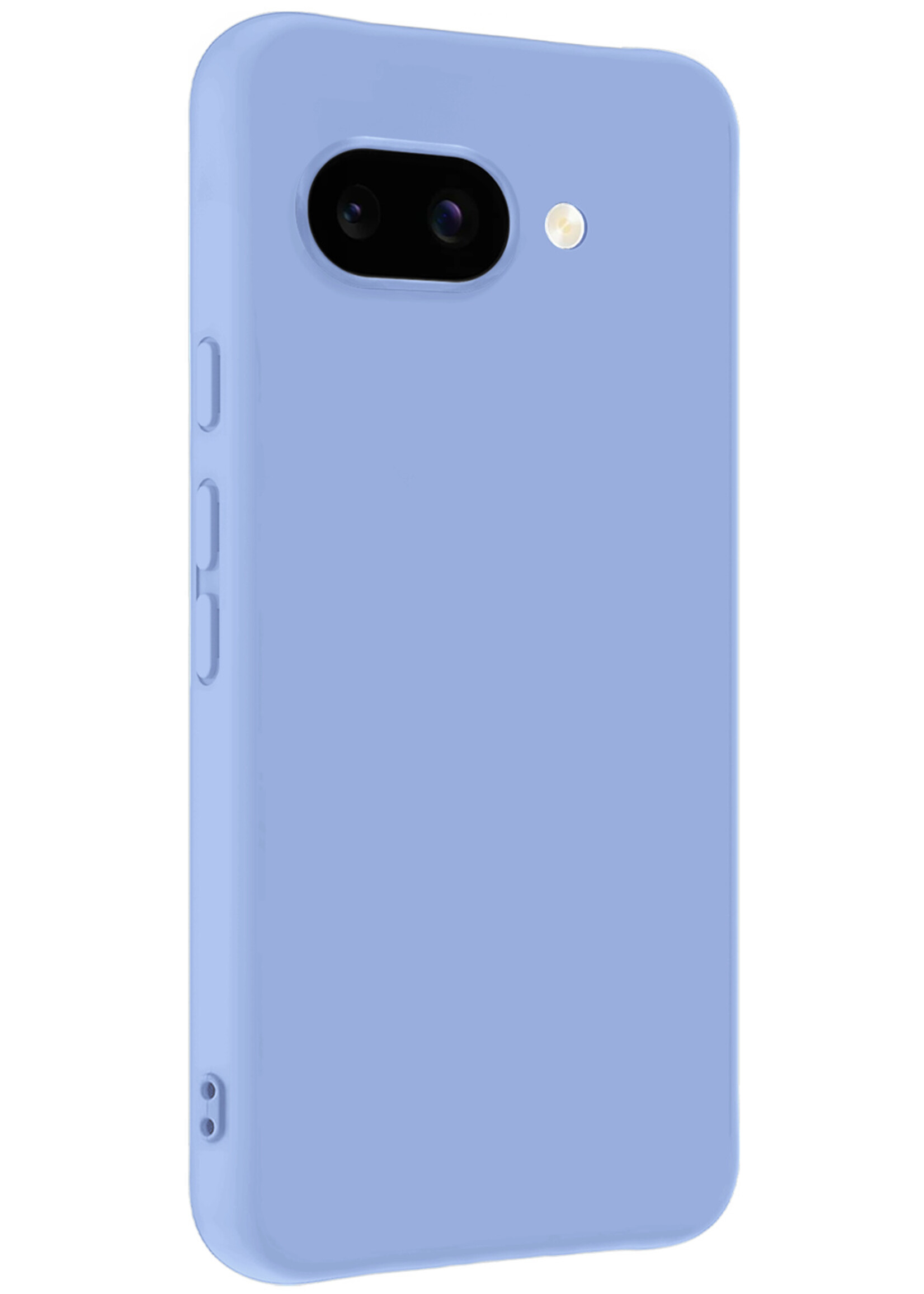 LUQ LUQ Google Pixel 9a Hoesje Siliconen Met Screenprotector - Lichtblauw