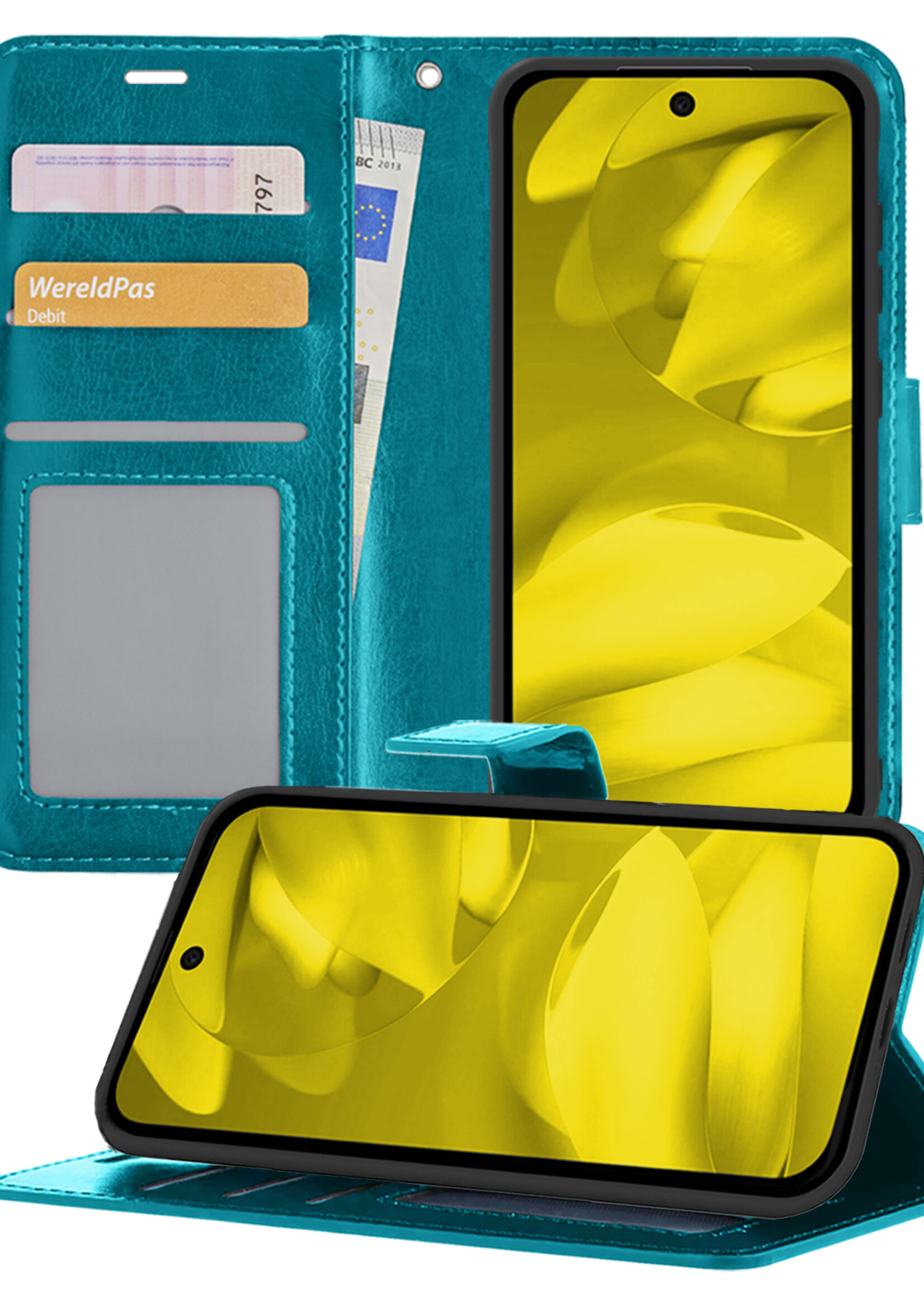 LUQ LUQ Google Pixel 9a Hoesje Bookcase - Turquoise