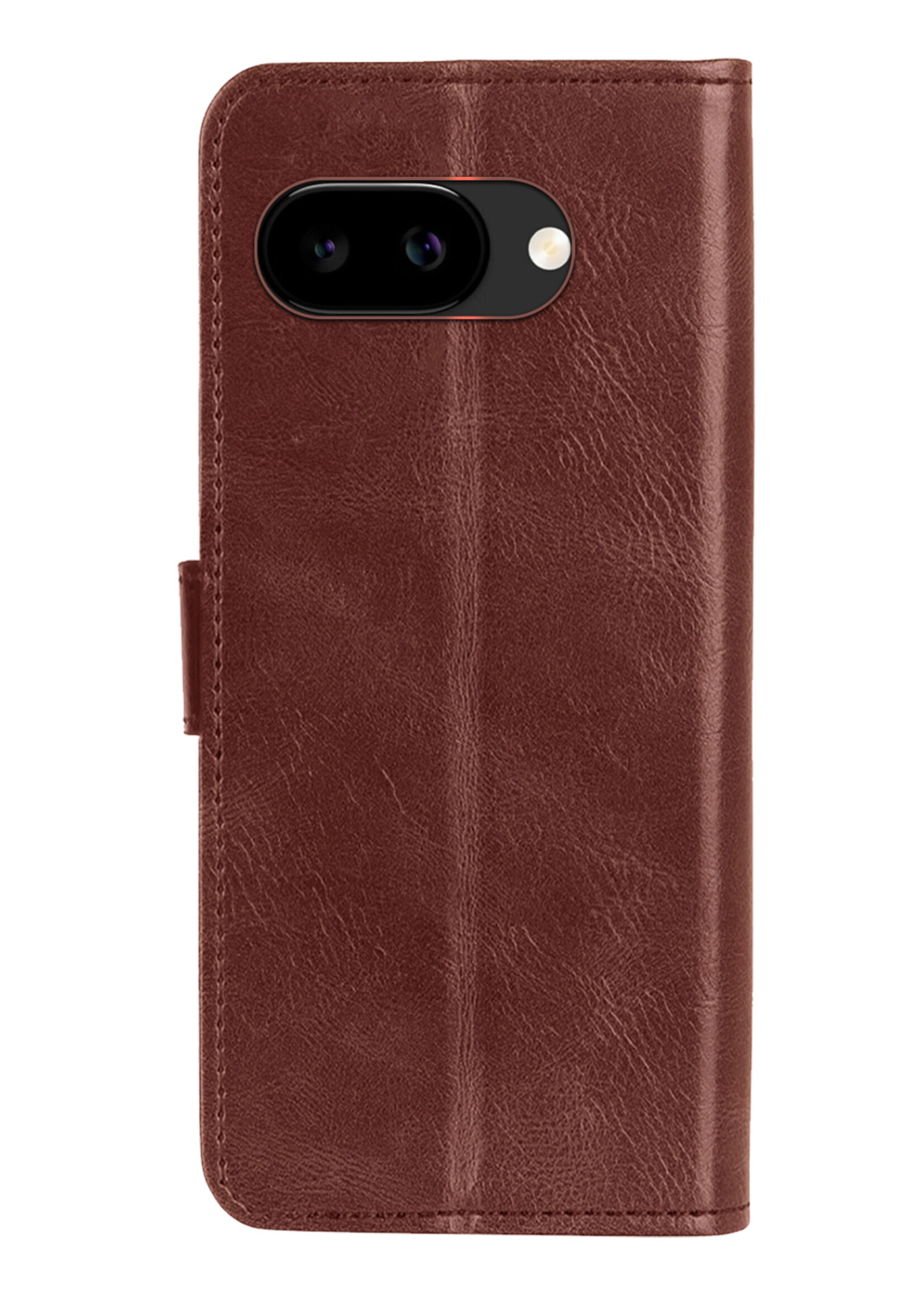LUQ LUQ Google Pixel 9a Hoesje Bookcase Met 2x Screenprotector - Bruin