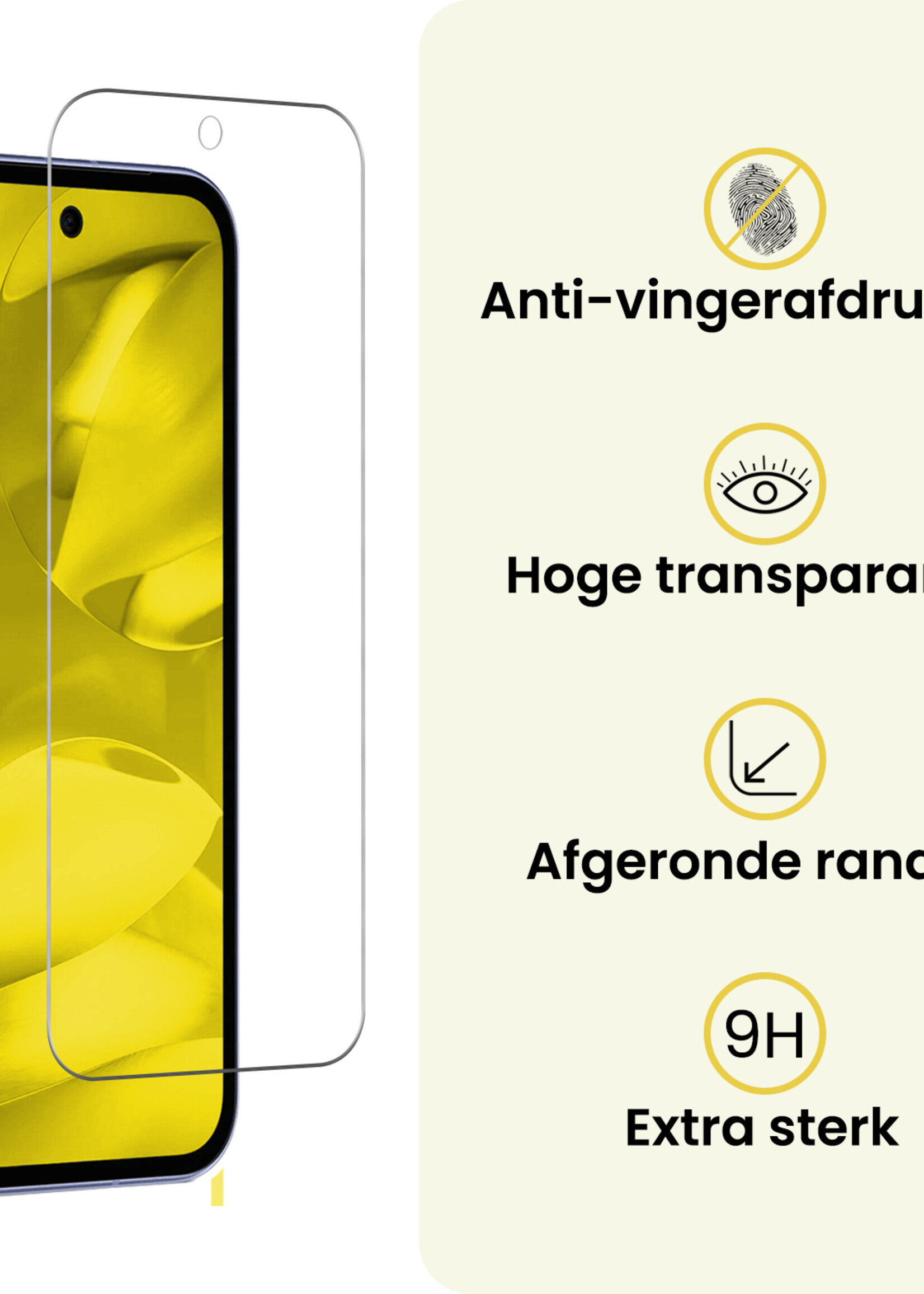 LUQ LUQ Google Pixel 9a Hoesje Bookcase Met 2x Screenprotector - Paars