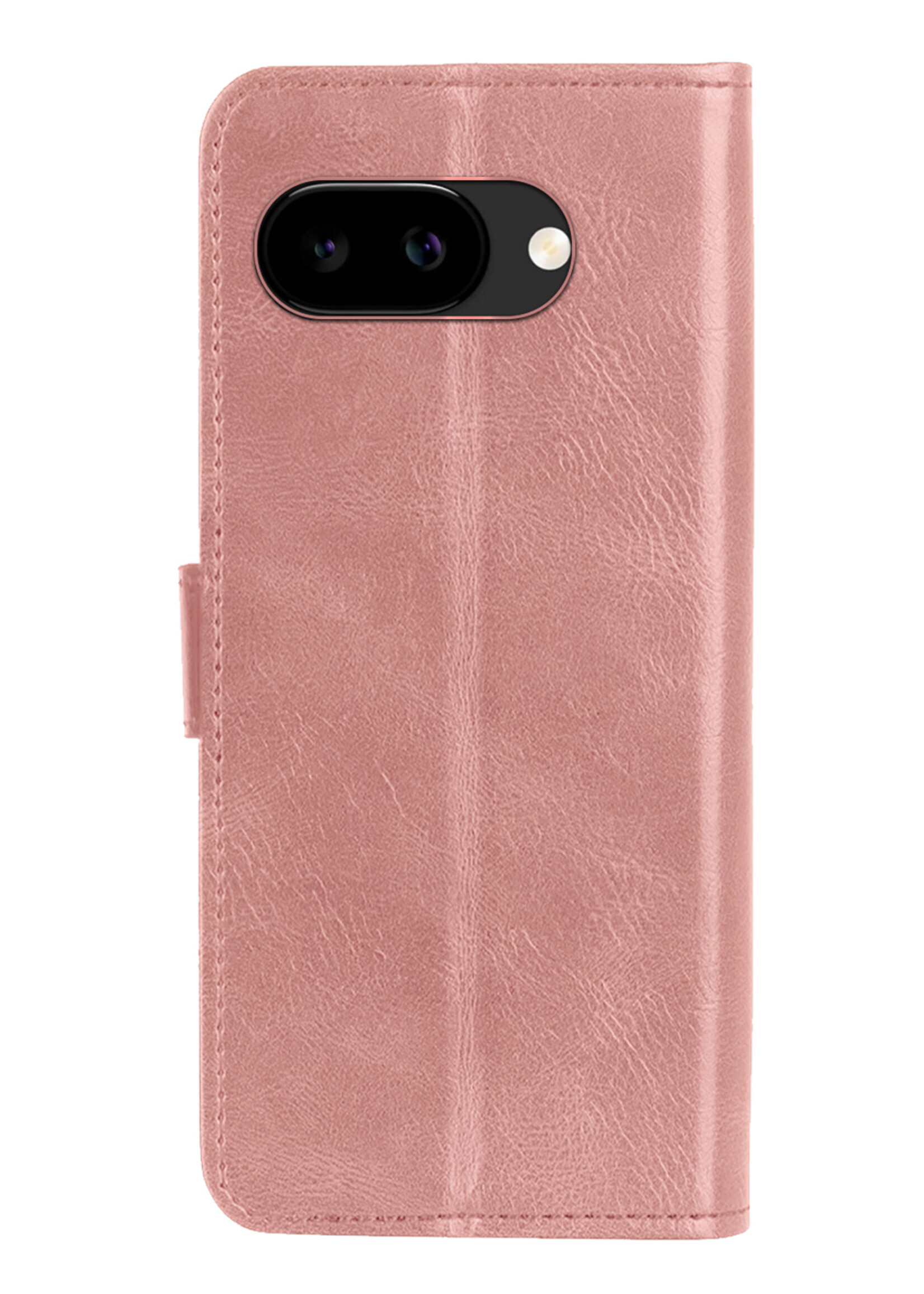 LUQ LUQ Google Pixel 9a Hoesje Bookcase Met 2x Screenprotector - Rose Goud