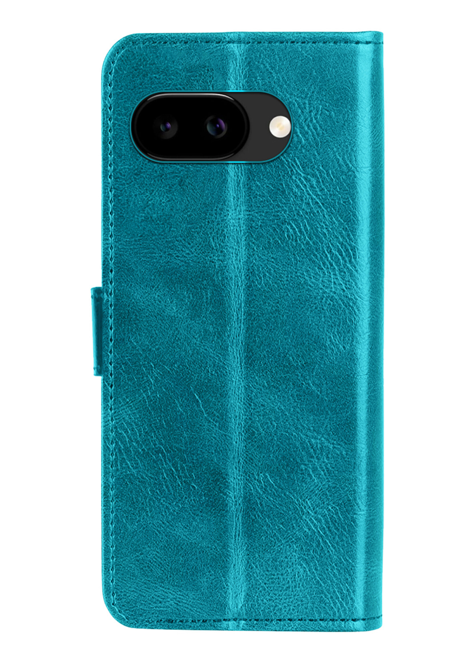 LUQ LUQ Google Pixel 9a Hoesje Bookcase Met 2x Screenprotector - Turquoise
