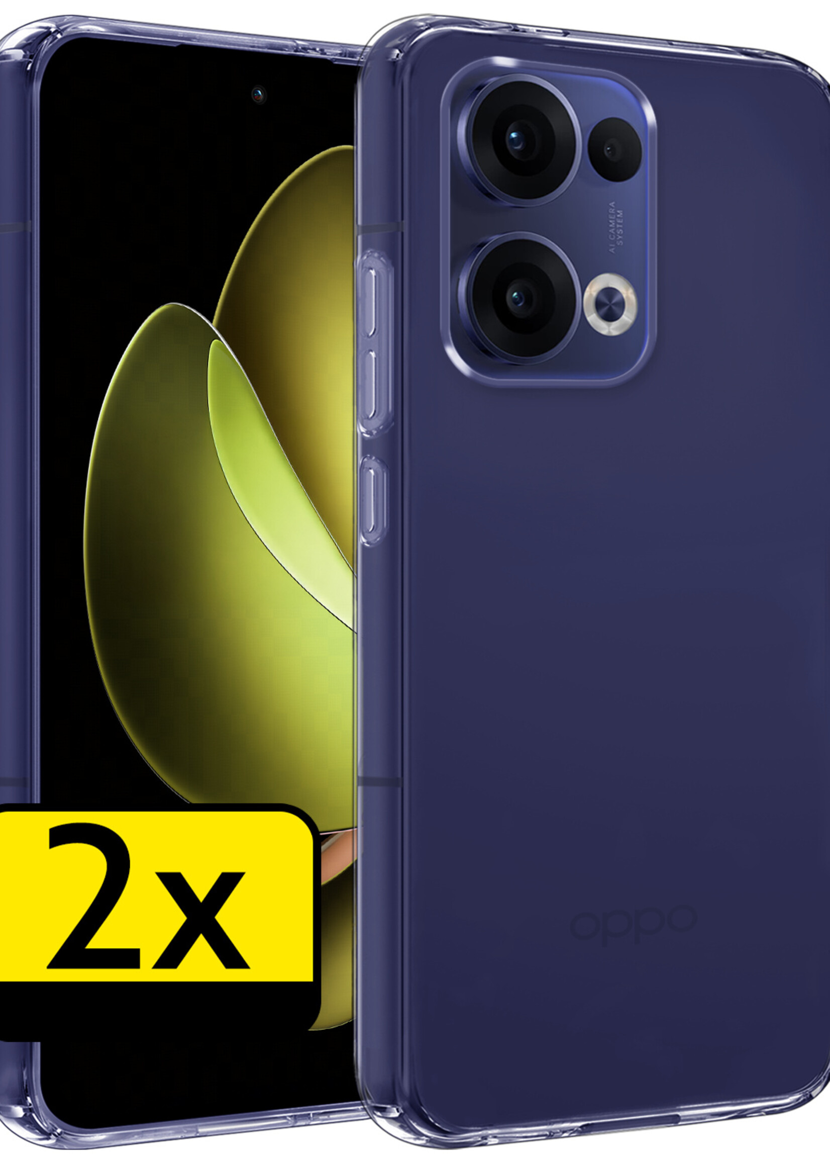 LUQ LUQ Oppo Reno13 Hoesje Siliconen - Transparant - 2 PACK
