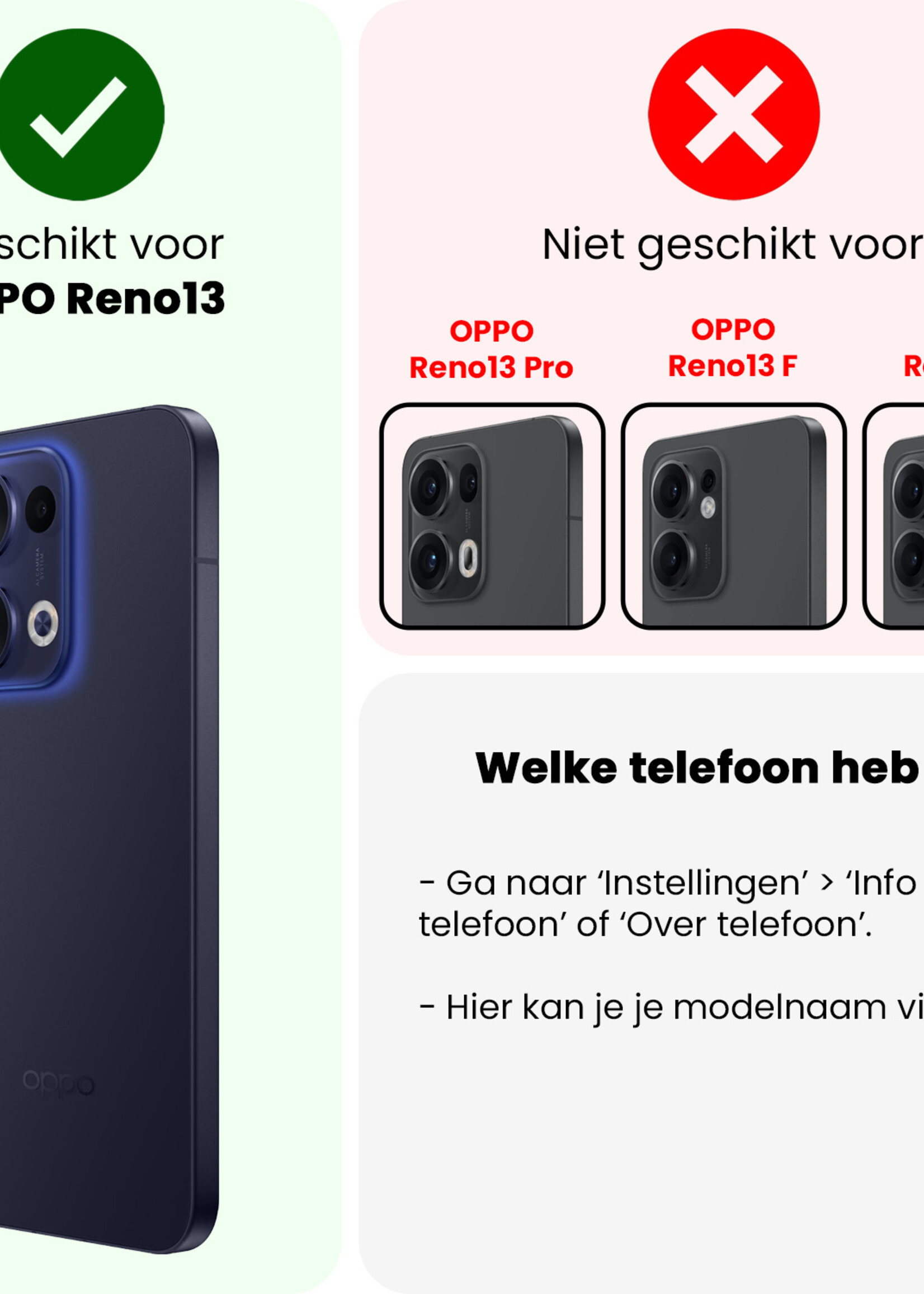 LUQ LUQ Oppo Reno13 Hoesje Siliconen Met 2x Screenprotector - Transparant