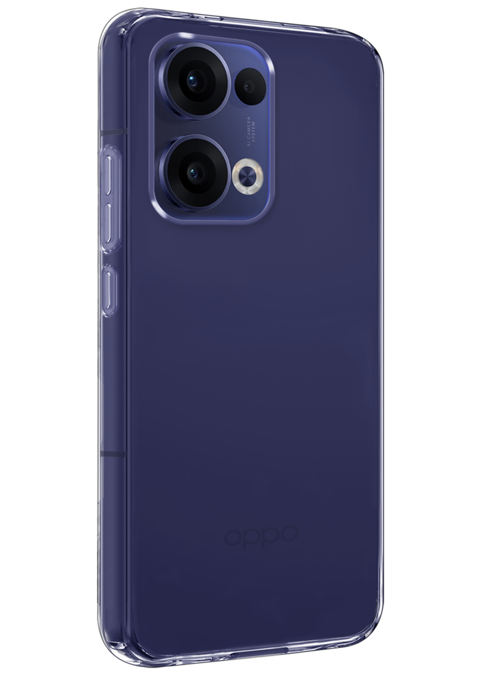 LUQ LUQ Oppo Reno13 Hoesje Siliconen Met 2x Screenprotector - Transparant