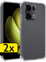 LUQ LUQ Oppo Reno13 Pro Hoesje Shockproof - Transparant - 2 PACK