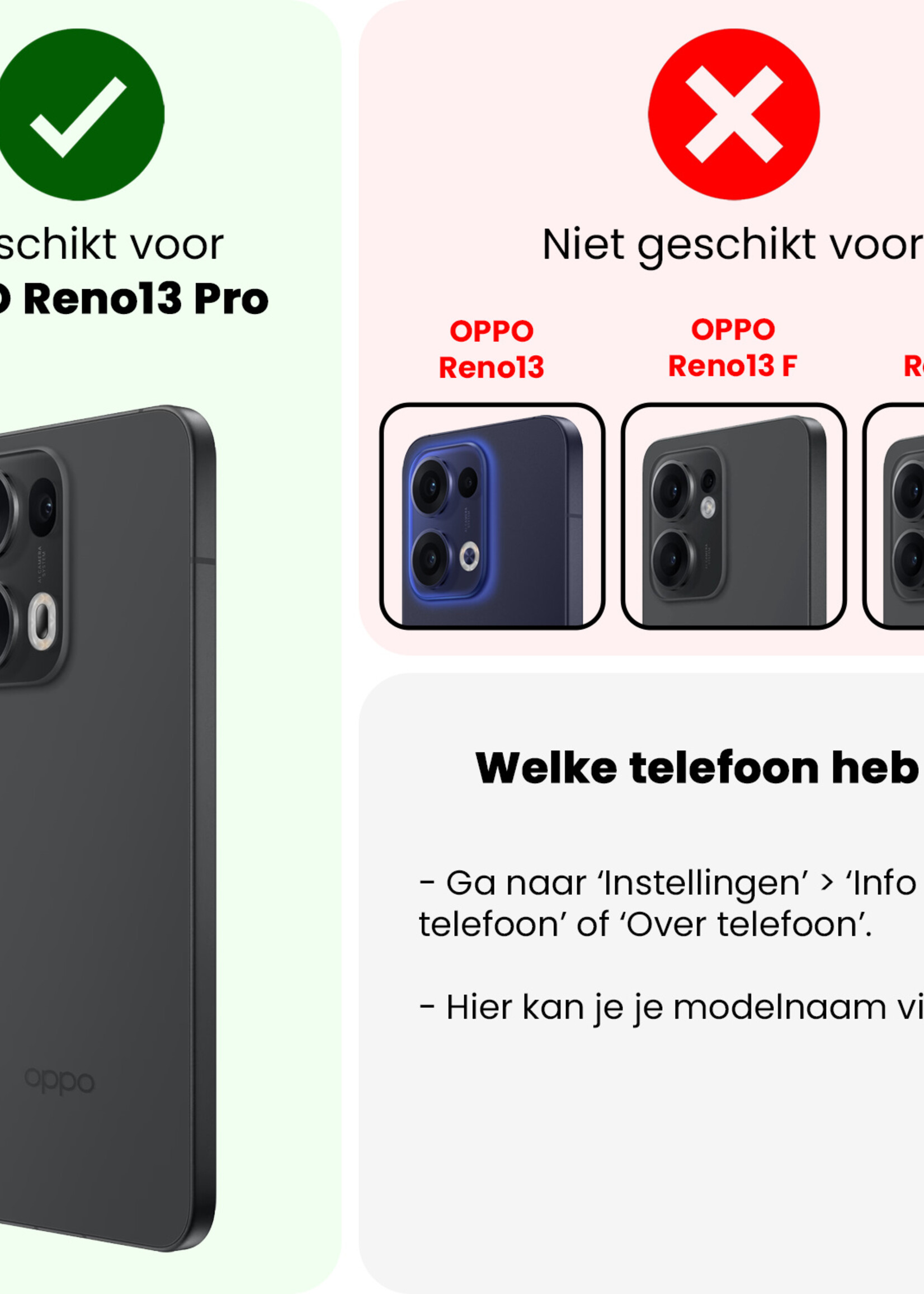 LUQ LUQ Oppo Reno13 Pro Hoesje Shockproof Met Screenprotector