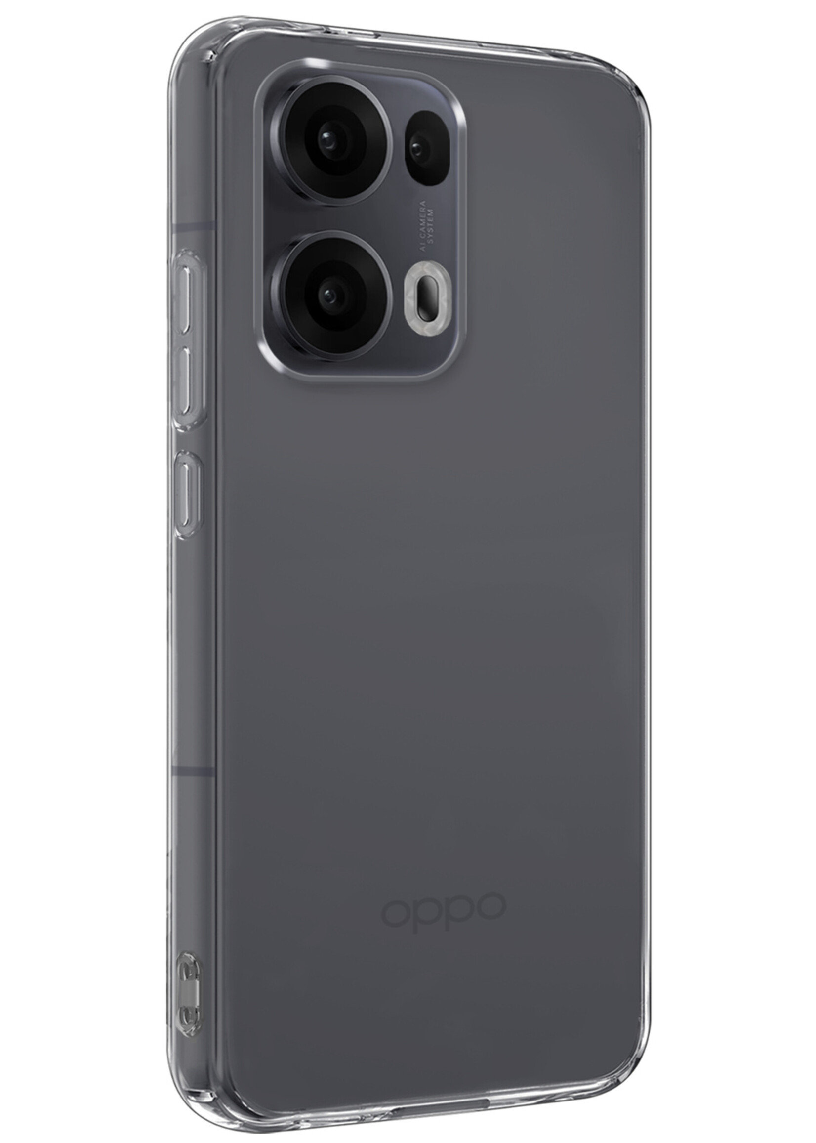 LUQ LUQ Oppo Reno13 Pro Hoesje Siliconen Met Screenprotector - Transparant