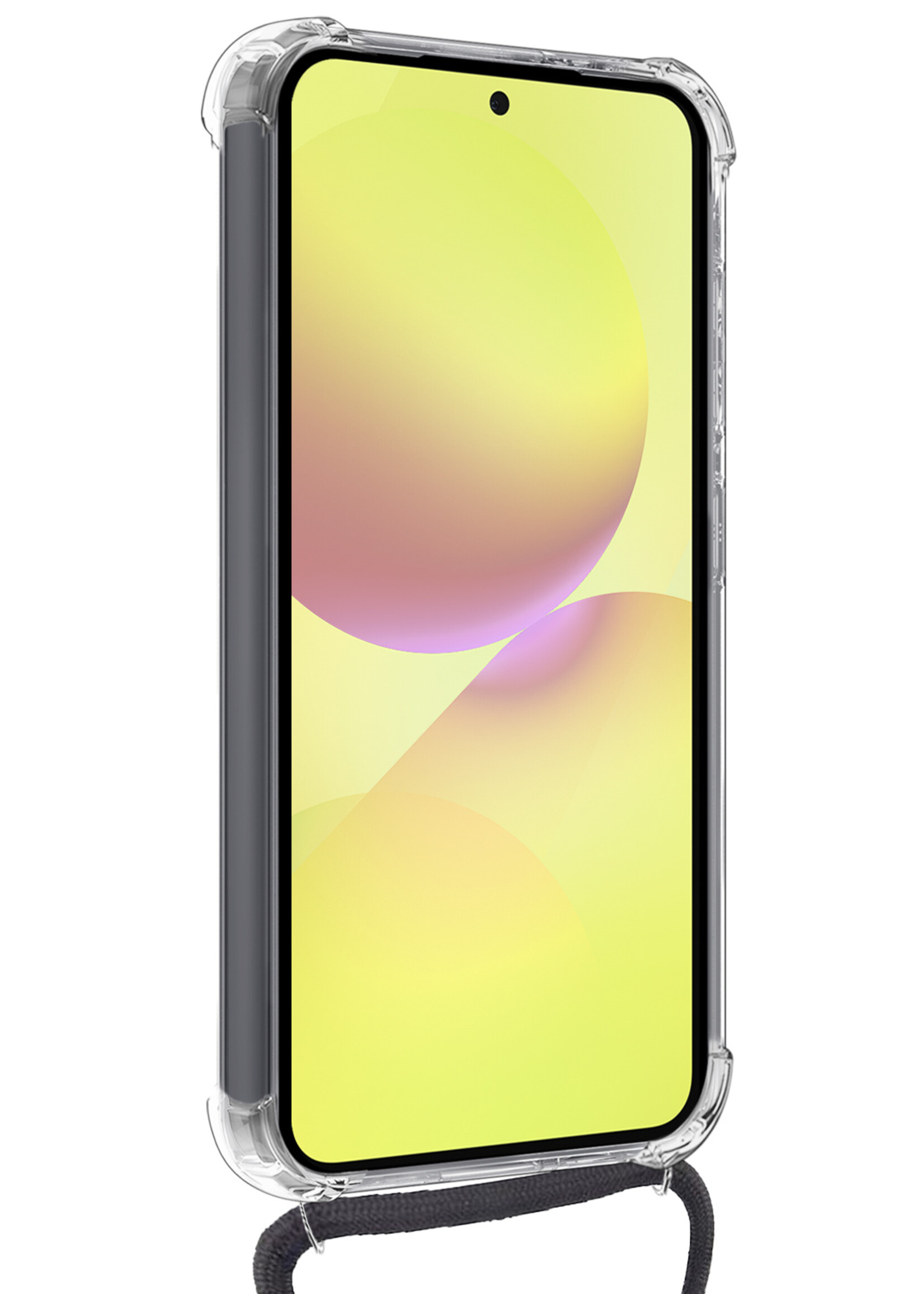 LUQ LUQ Samsung Galaxy A36 Hoesje Pashouder met Koord Met Screenprotector