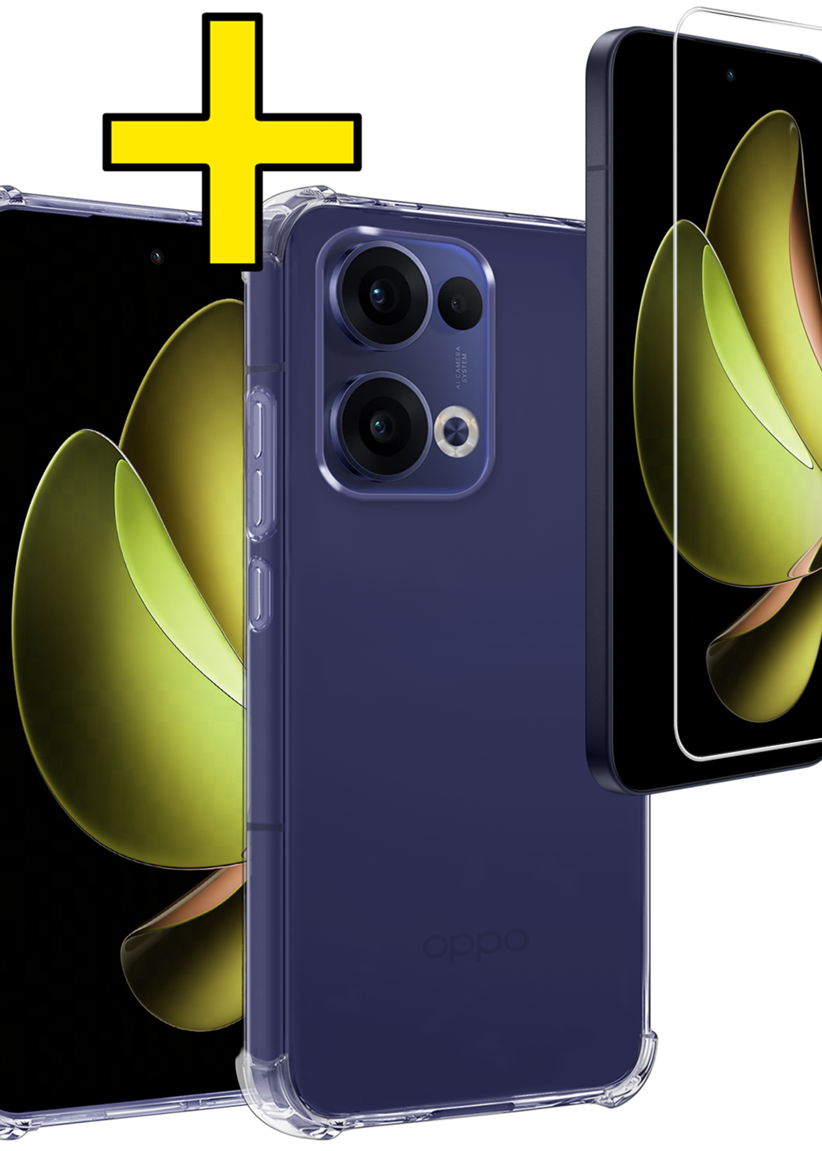 LUQ LUQ Oppo Reno13 Hoesje Shockproof Met Screenprotector