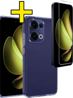 LUQ LUQ Oppo Reno13 Hoesje Siliconen Met Screenprotector - Transparant