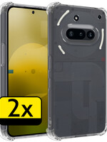 LUQ LUQ Nothing Phone (3a) Hoesje Shockproof - Transparant - 2 PACK