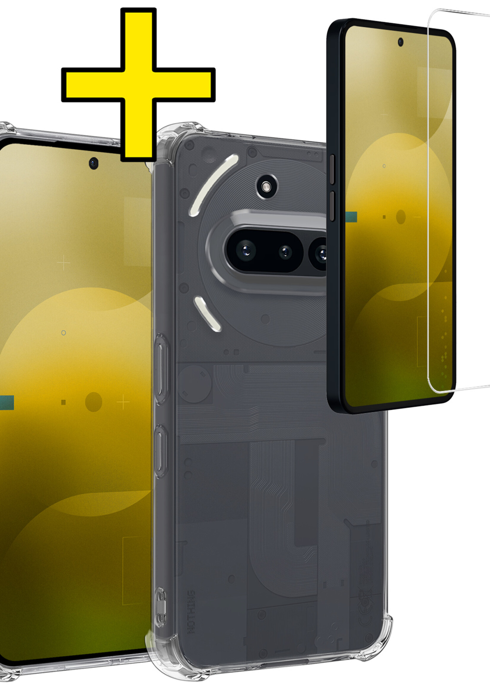 LUQ LUQ Nothing Phone (3a) Hoesje Shockproof Met Screenprotector