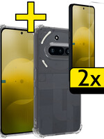 LUQ LUQ Nothing Phone (3a) Hoesje Shockproof Met 2x Screenprotector